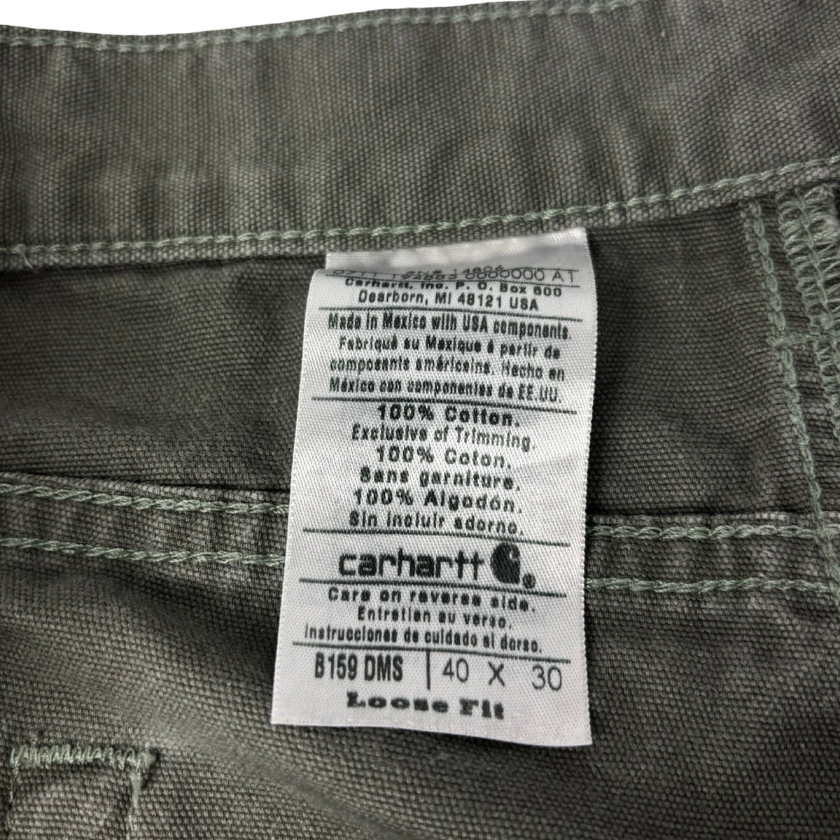 Vintage Carhartt Carpenter Pant Faded Olive