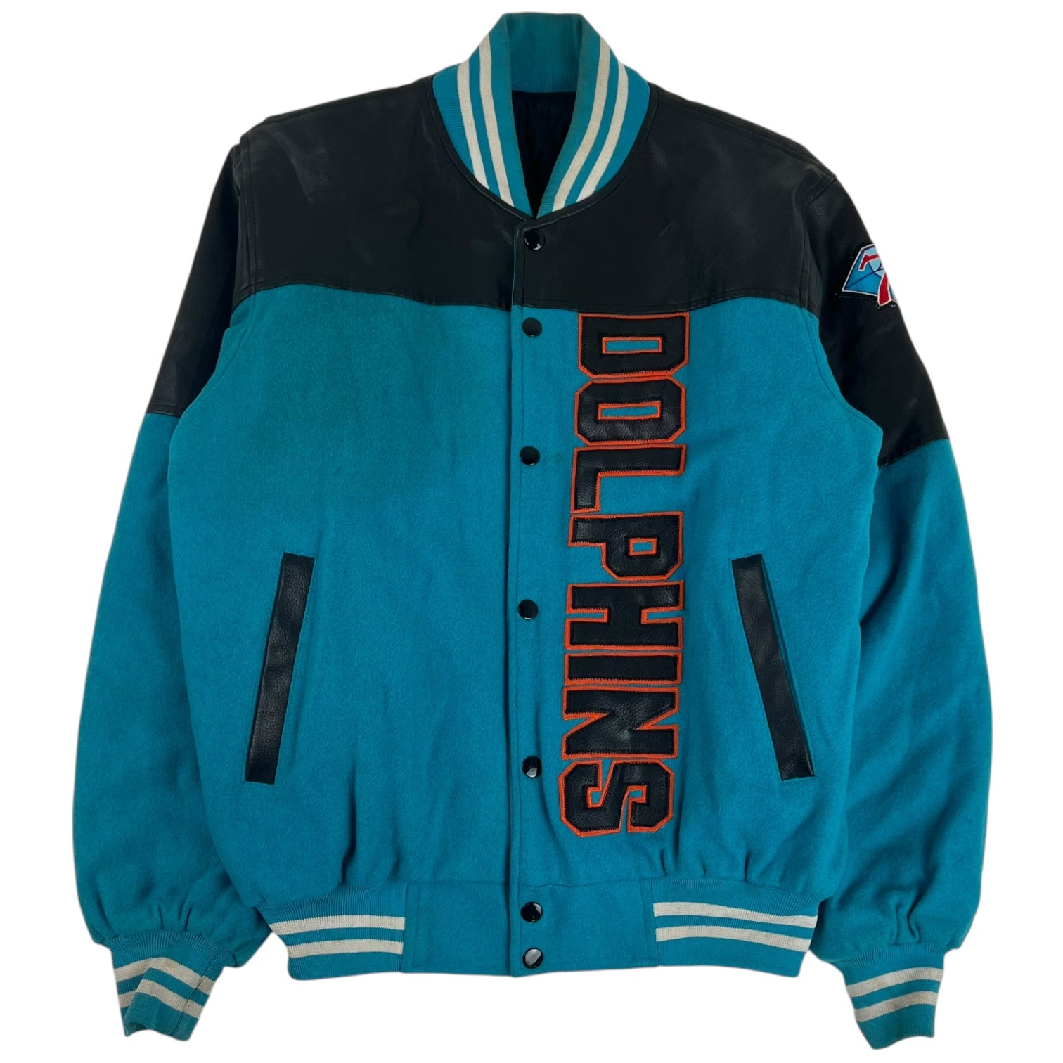 Vintage Miami Dolphins Varsity Jacket Teal/Black