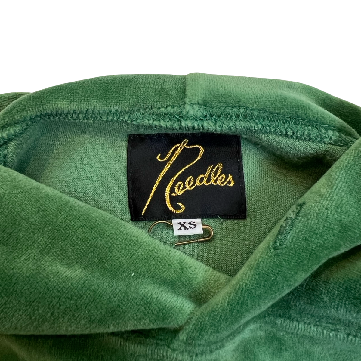 Needles Track Hooded Sweatshirt Velour Green