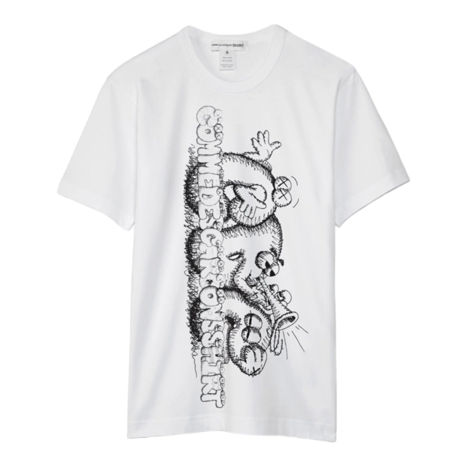 Comme Des Garcon Shirt x Kaws Shirt - Black/White Graphic Shirt