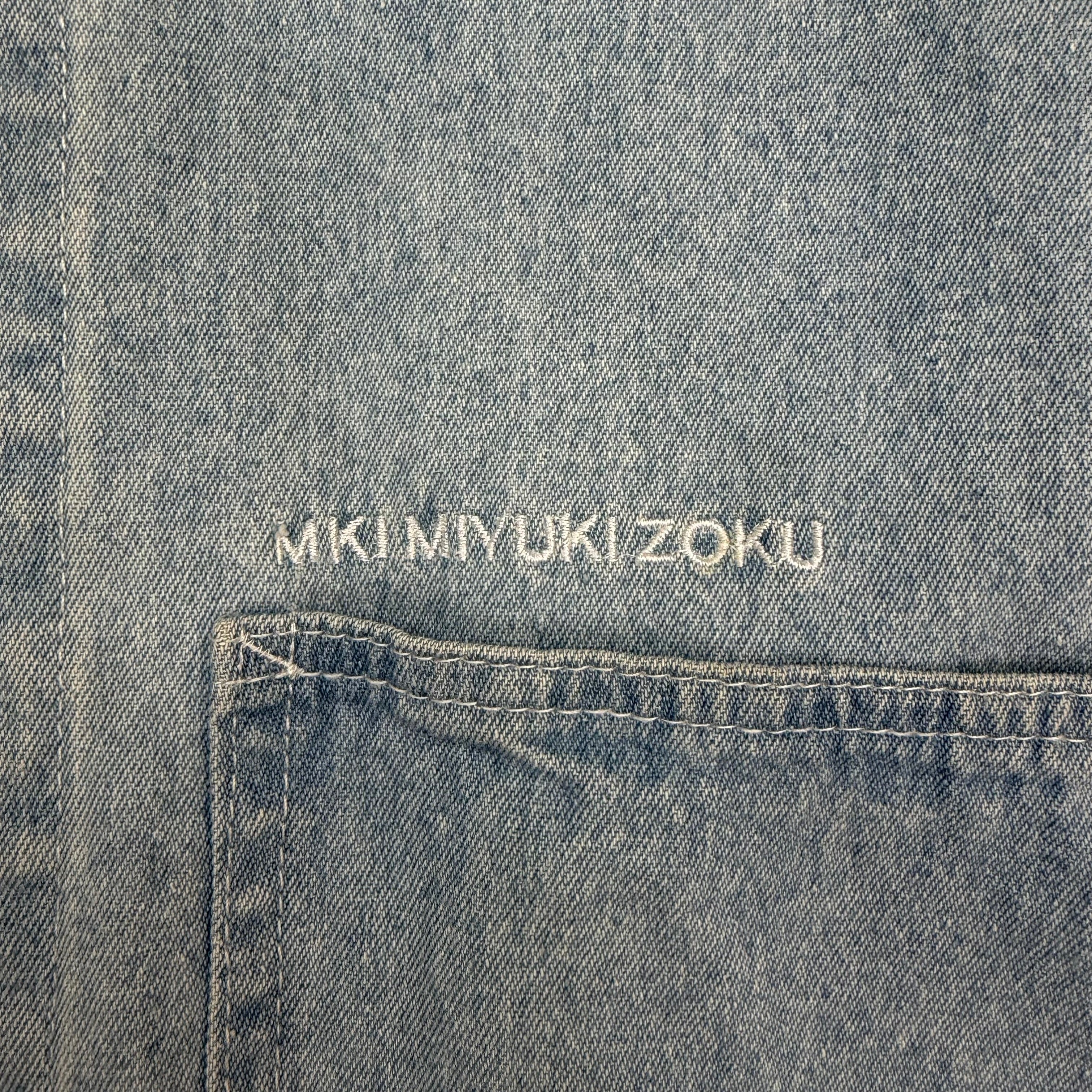 MKI MIYUKI ZOKU Light Wash Denim Chore Jacket Blue