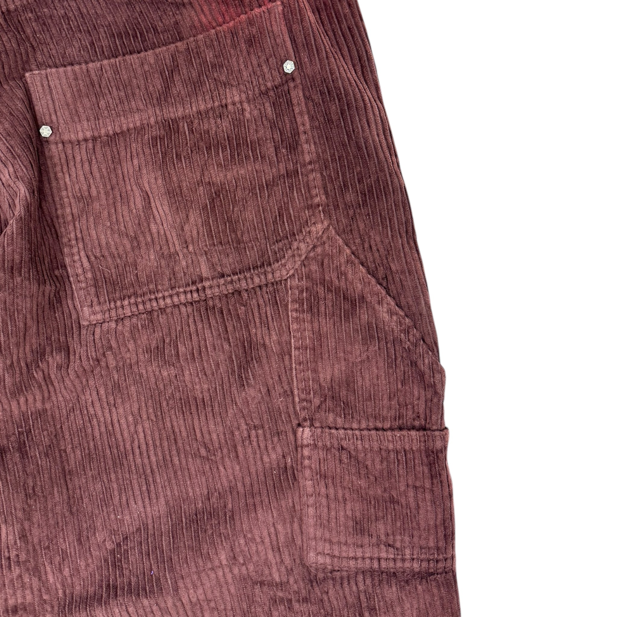 Y2K South Pole Cord Pants Burgundy