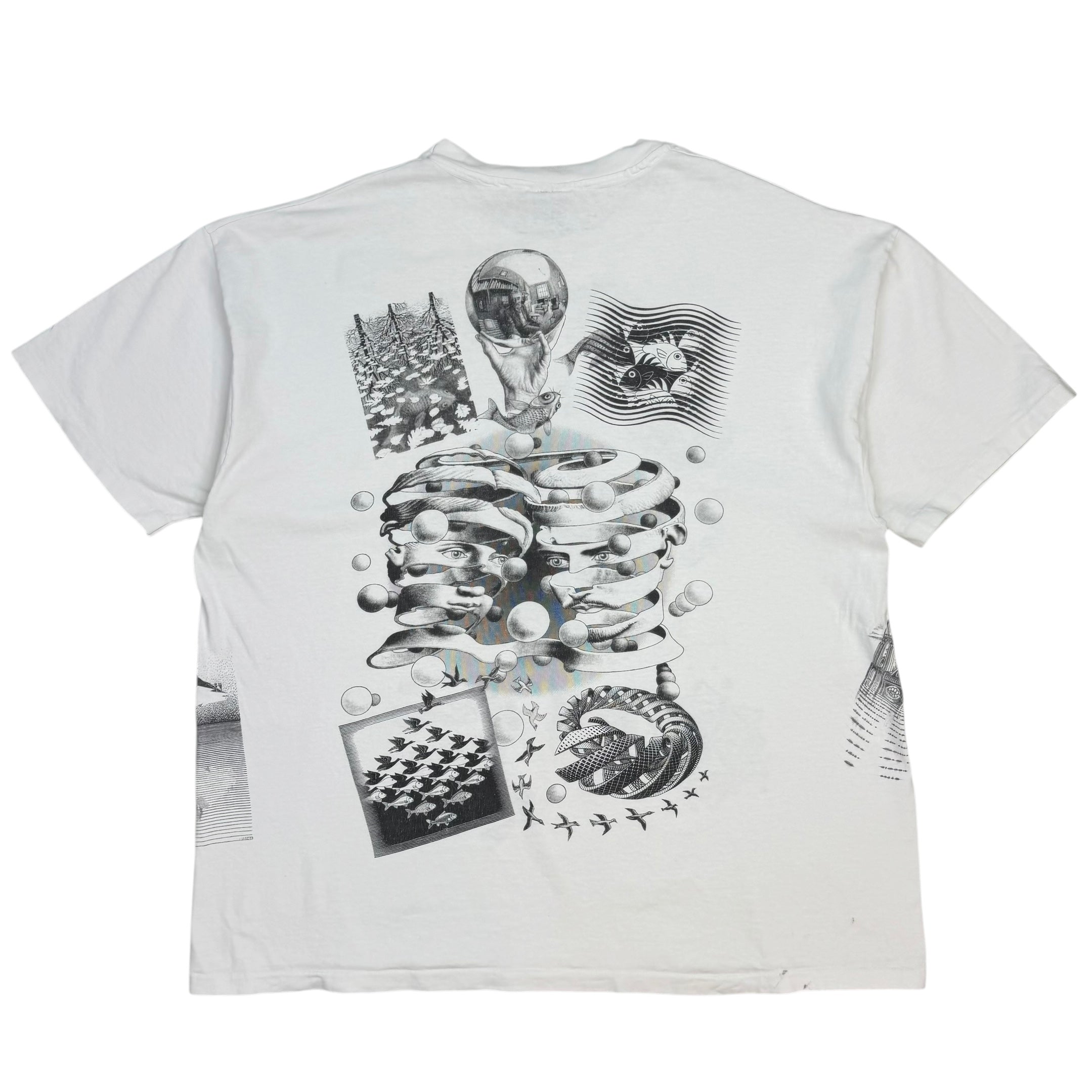 1991 M.C. Esther All Over Print “1898-1972” Tee White