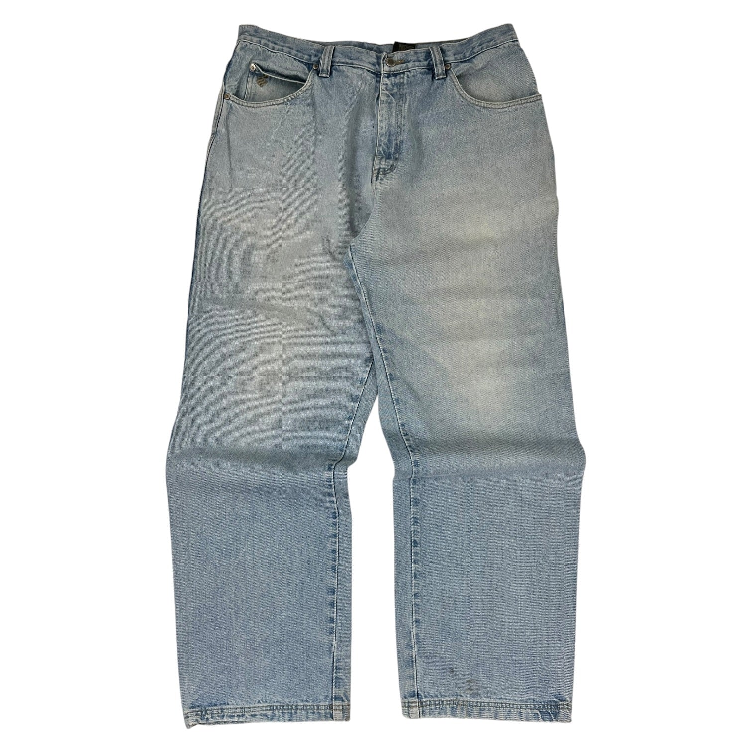 Vintage RocaWear Baggy Light Wash Denim Jeans Signature Embroidery