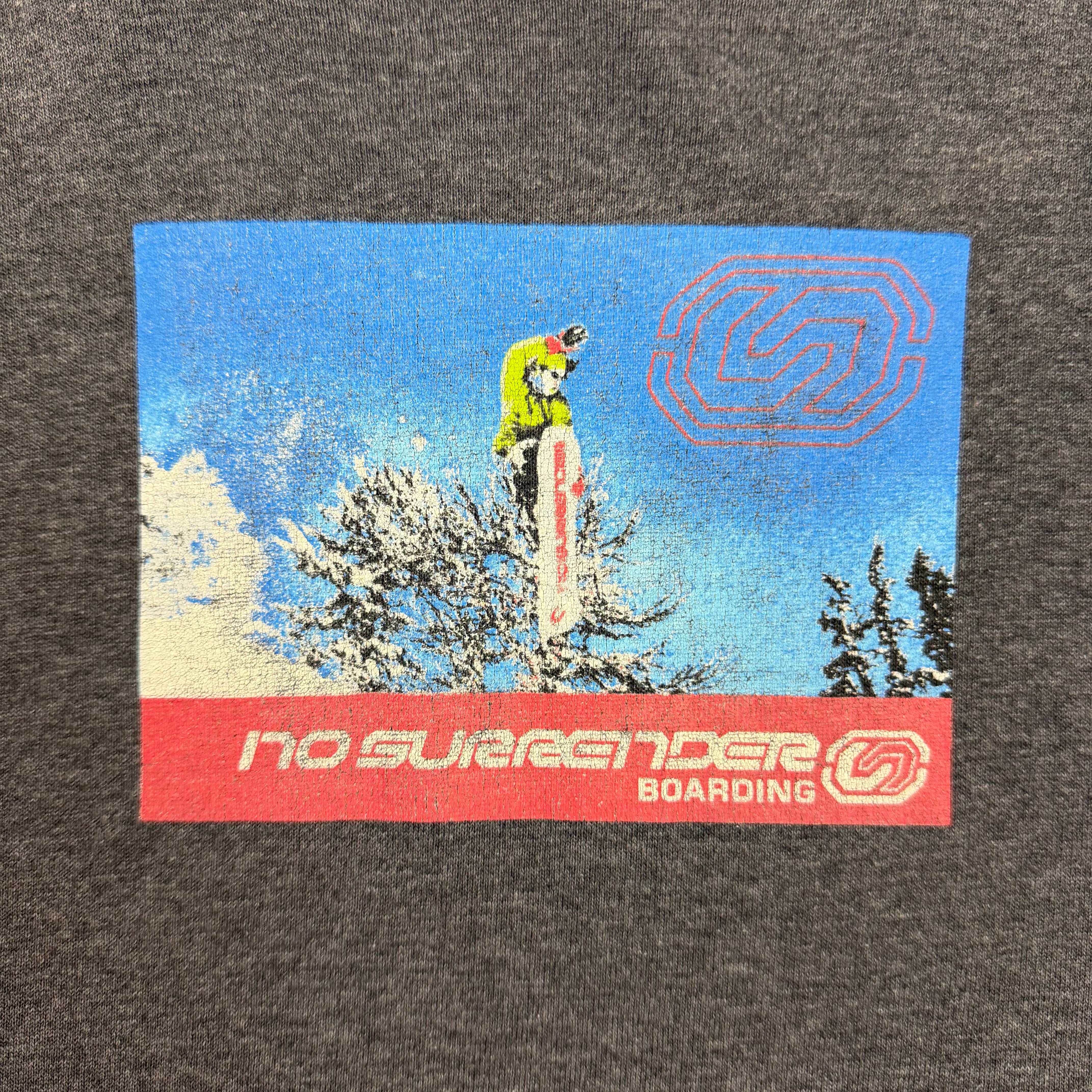 Vintage No Surrender Boarding Longsleeve Tee Grey