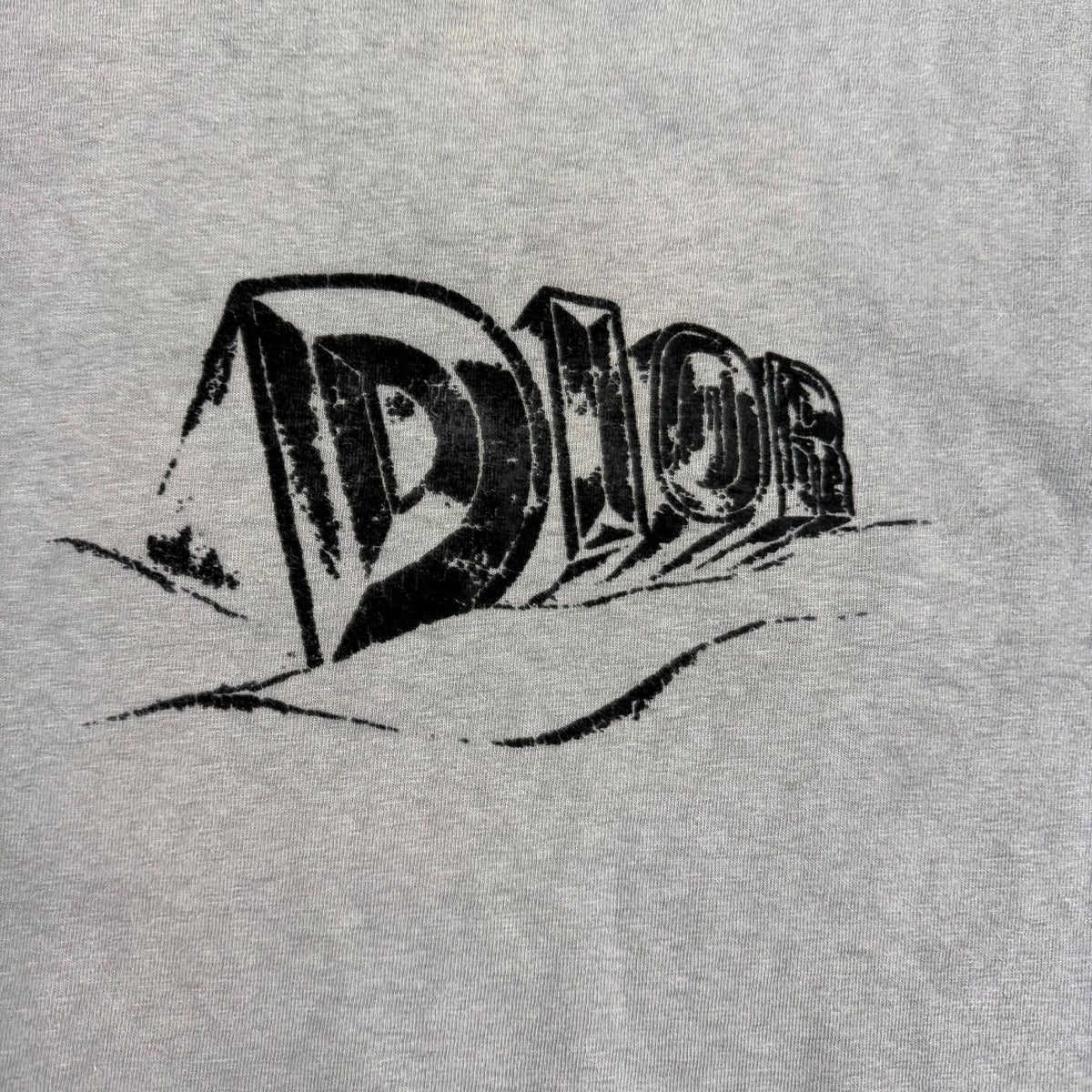 Dior Graffiti Logo Tee Grey