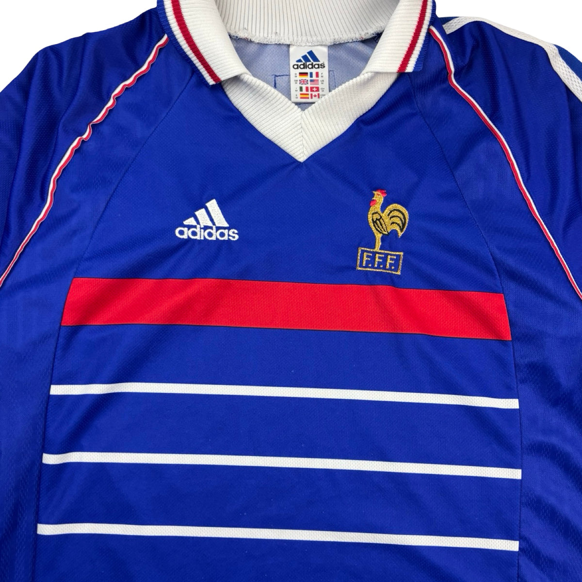 1998 Adidas France Home Jersey Blue