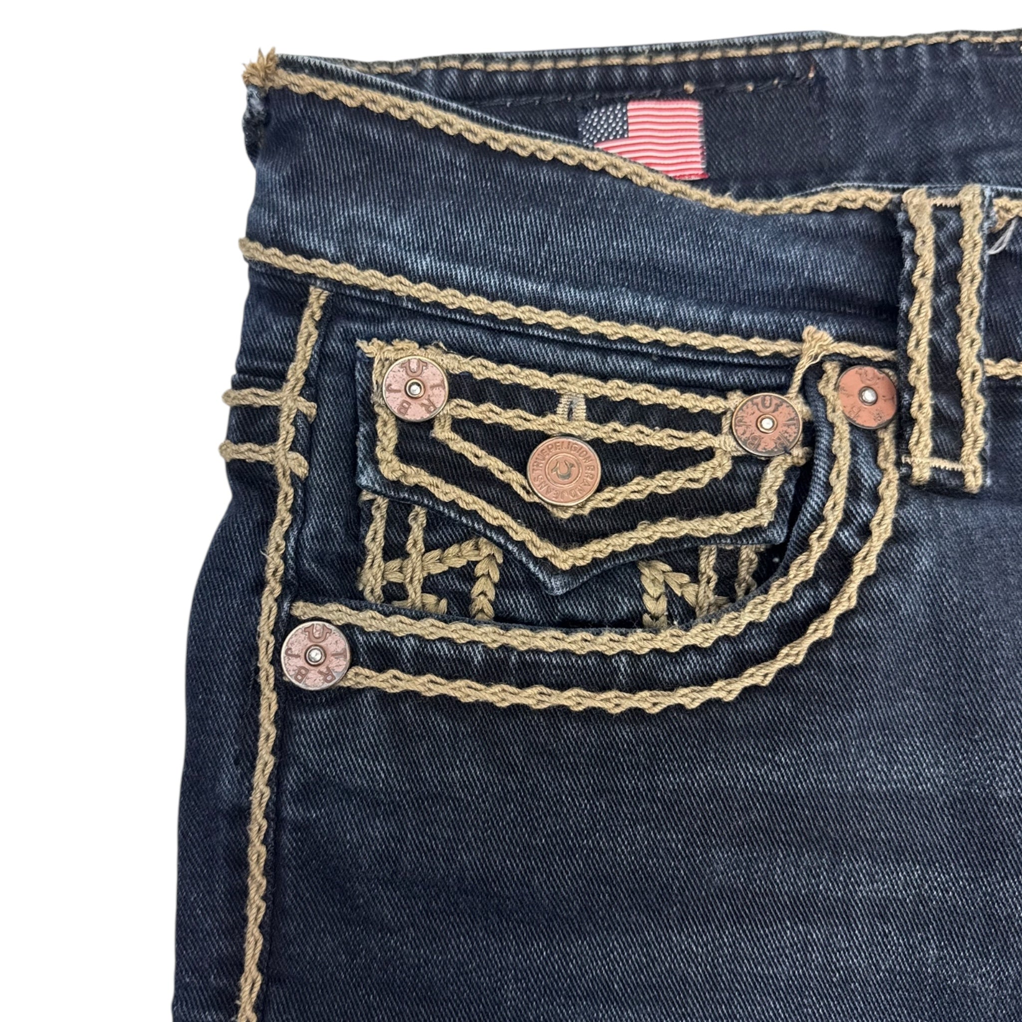 Vintage Y2K True Religion Chain Stitch Embroidered Bottoms
