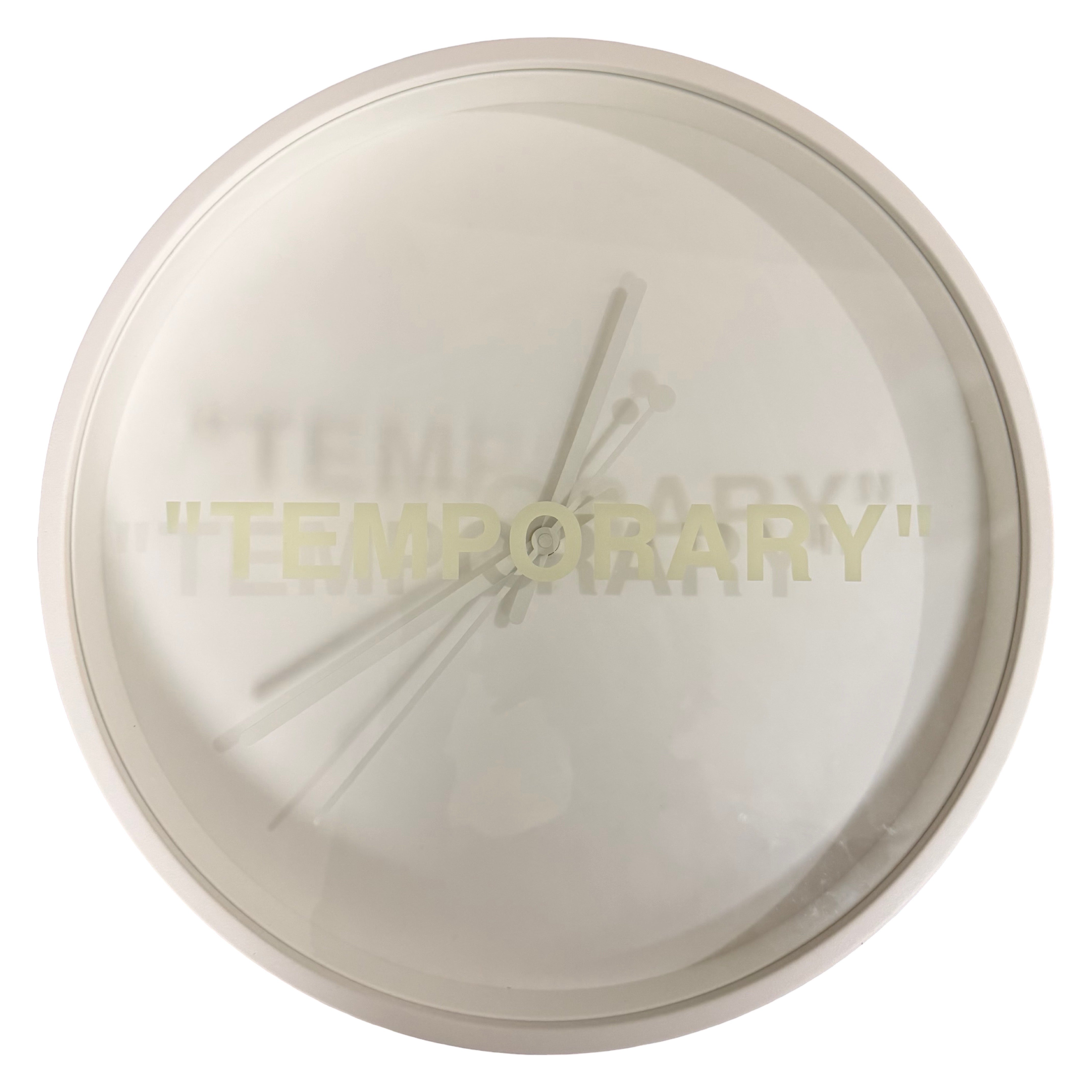 Virgil Abloh X IKEA MARKERAD “Temporary” Wall Clock White
