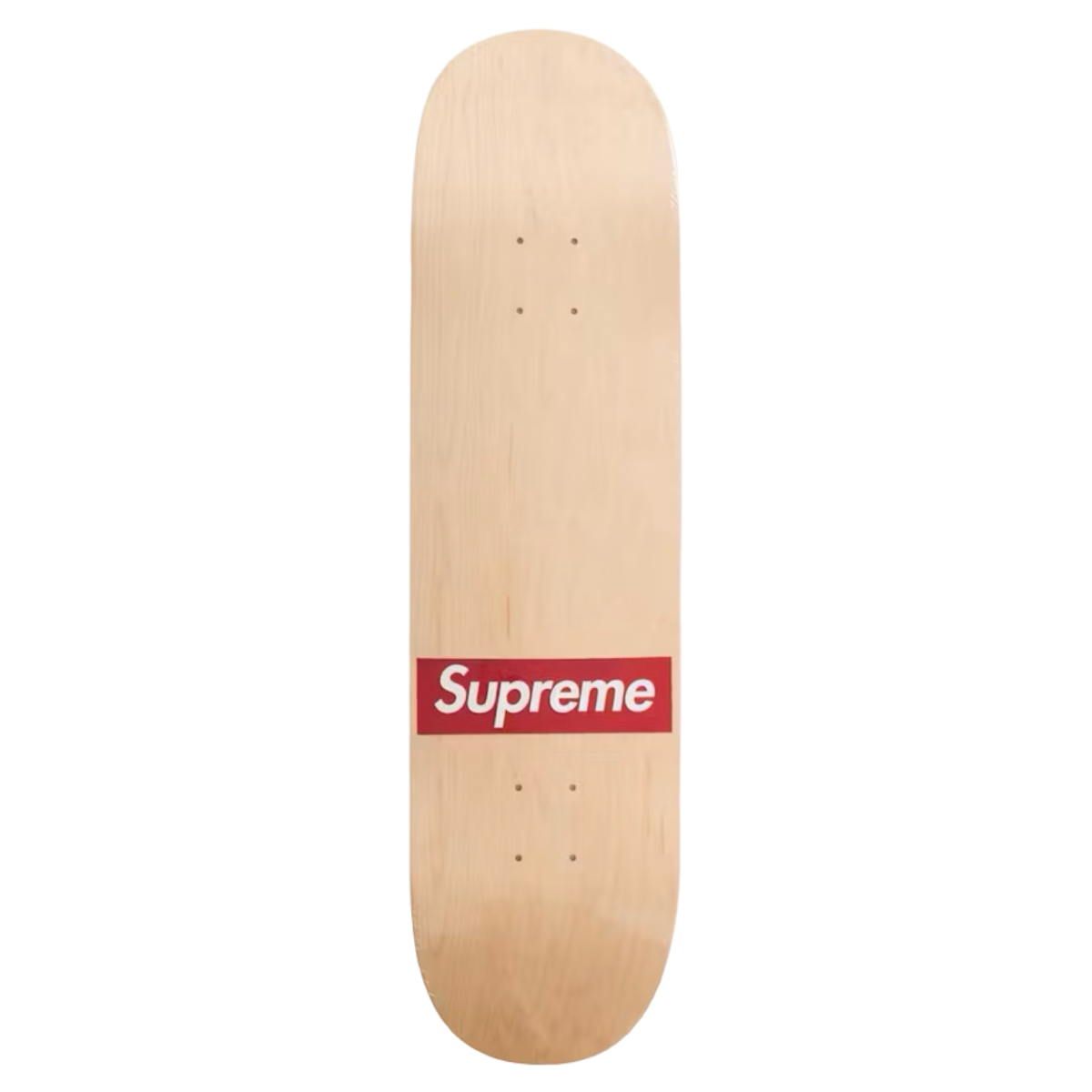 Supreme Routed Box Logo Skateboard Deck Natural