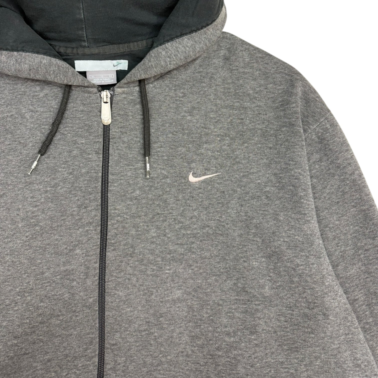 Vintage Nike Mini Swoosh Zip Up Grey