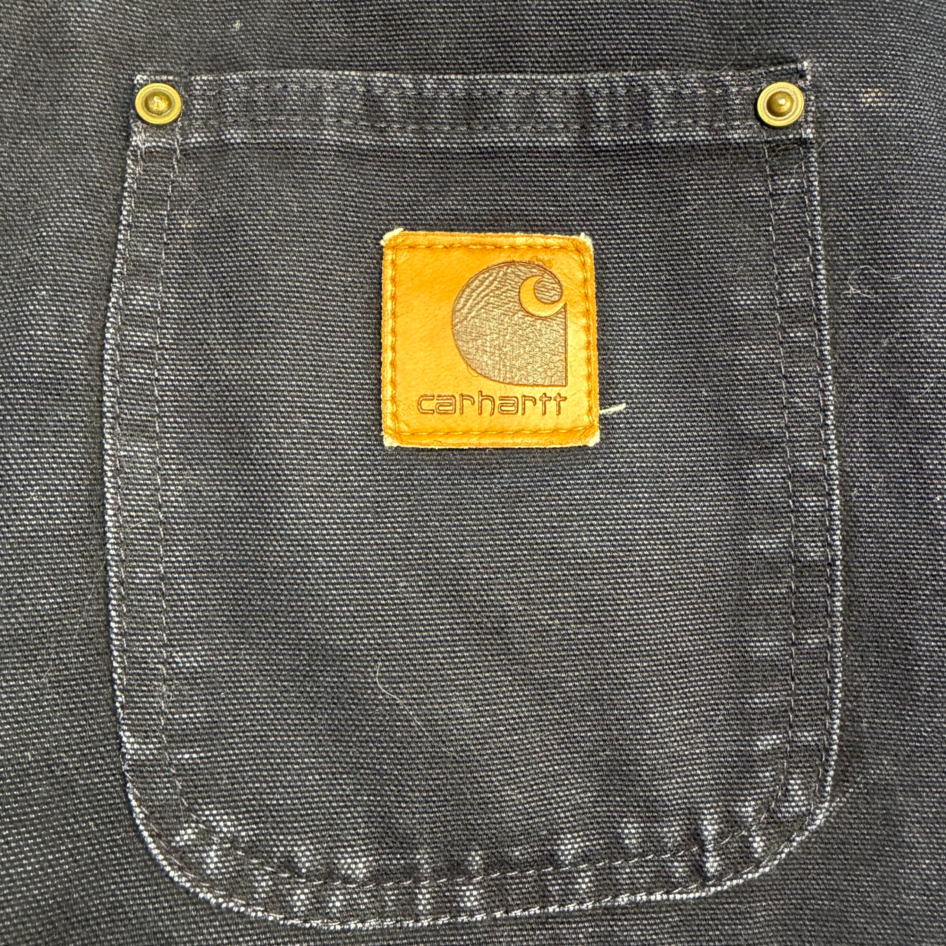 Vintage Carhartt Chore Jacket Blanket Lined Navy