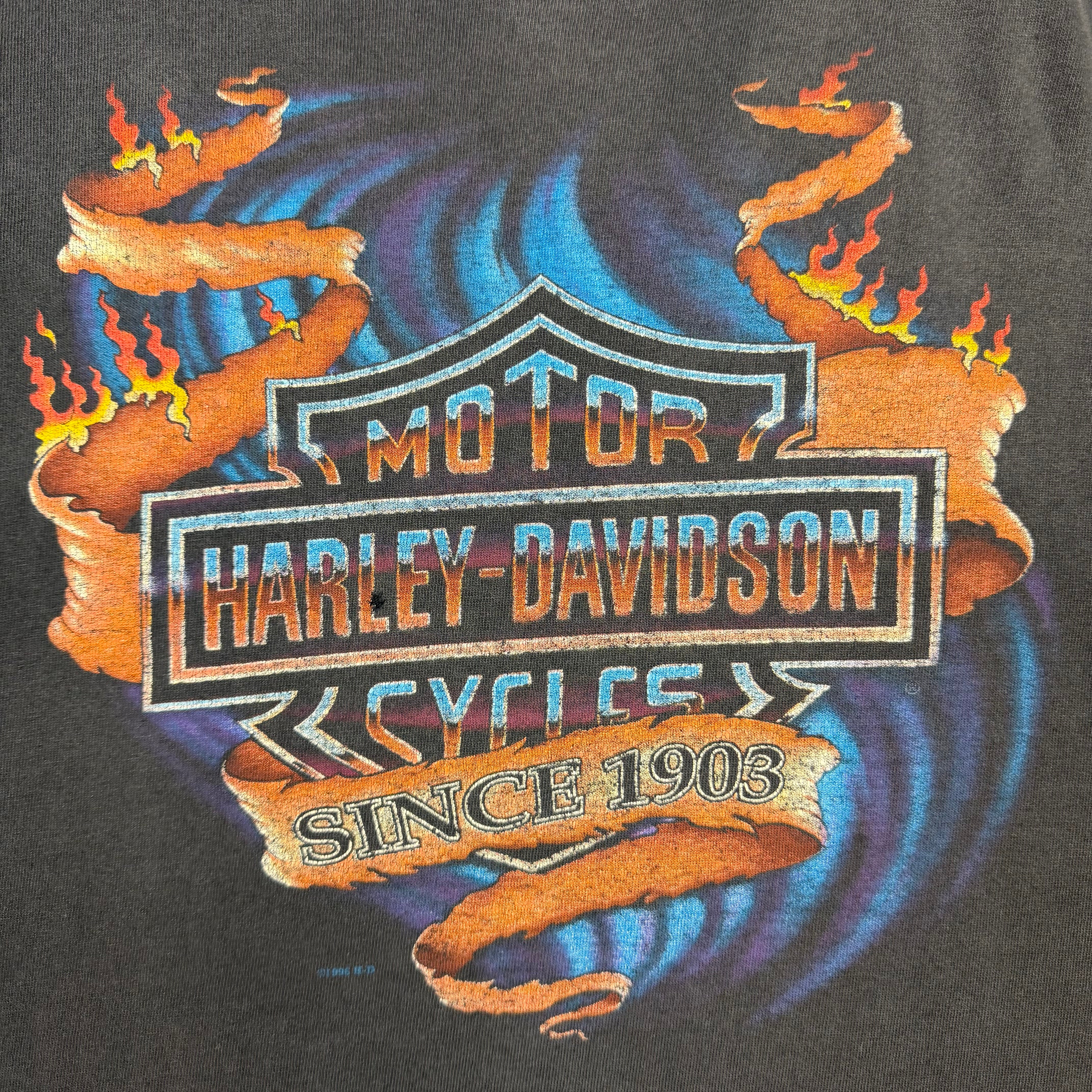 Vintage Harley Davidson Mid Continent Wichita Tee Black