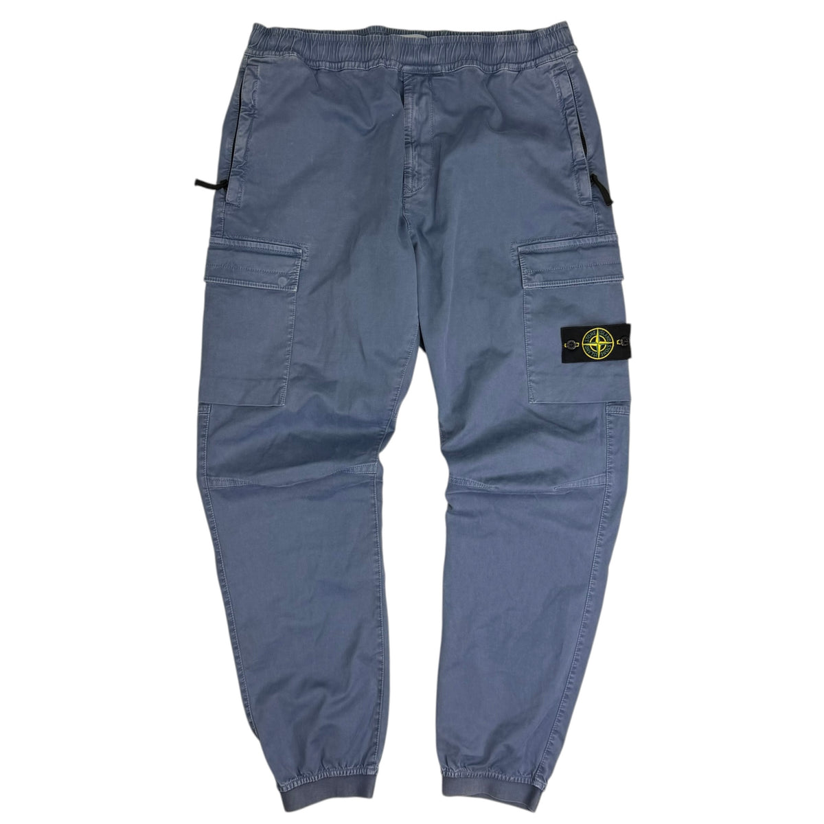 Stone Island Stretch Cotton Cargo Pants Blue