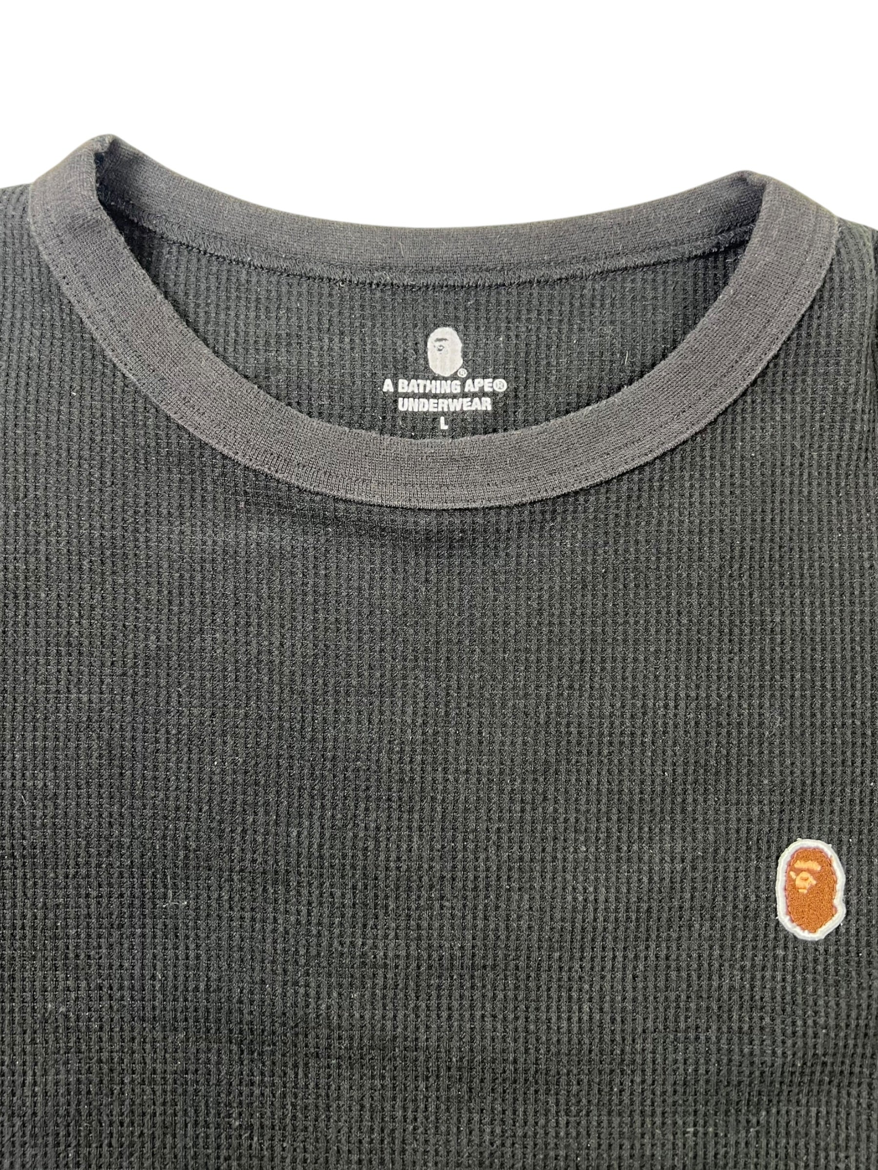 A Bathing Ape Ape Head Long Sleeve Thermal Black