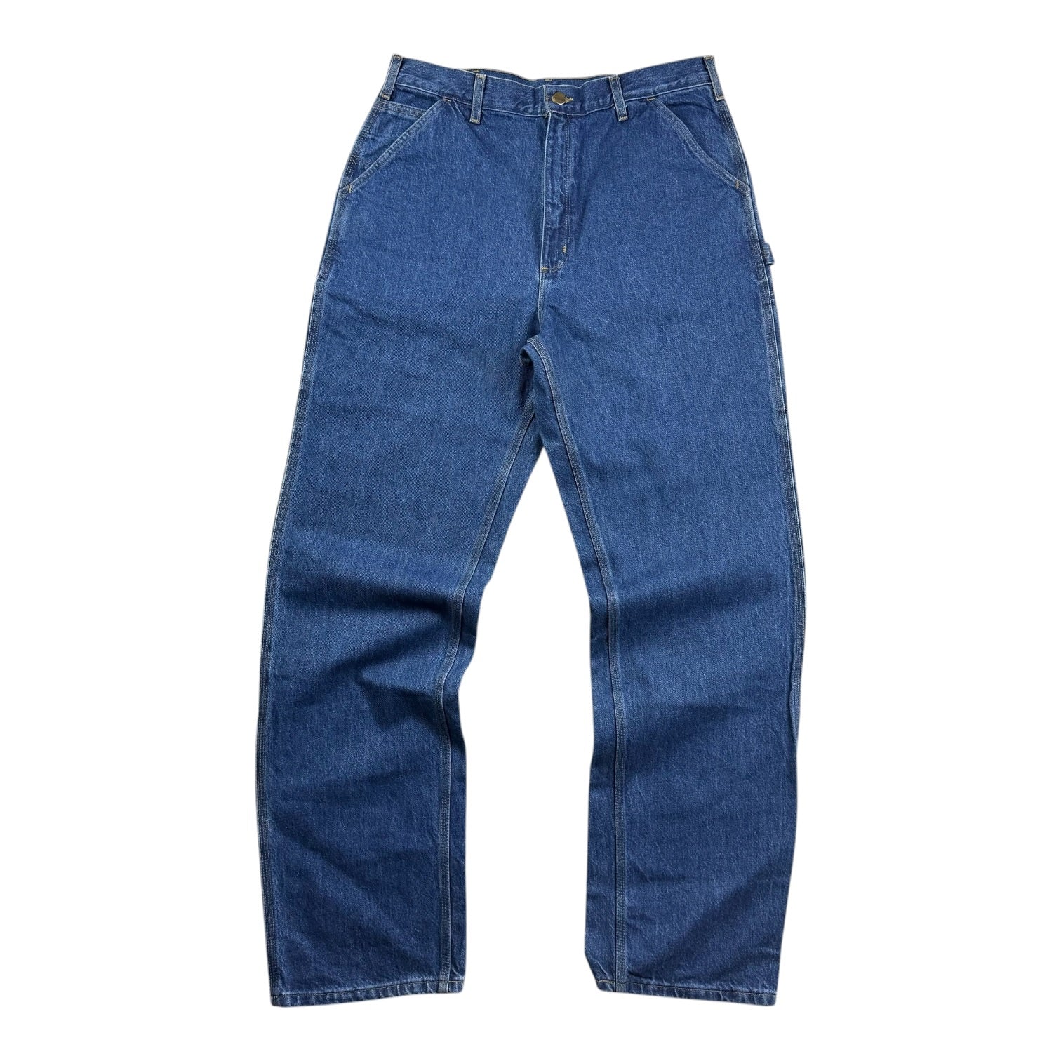 Vintage Carhartt Single Knee Denim Dungaree Pants Indigo