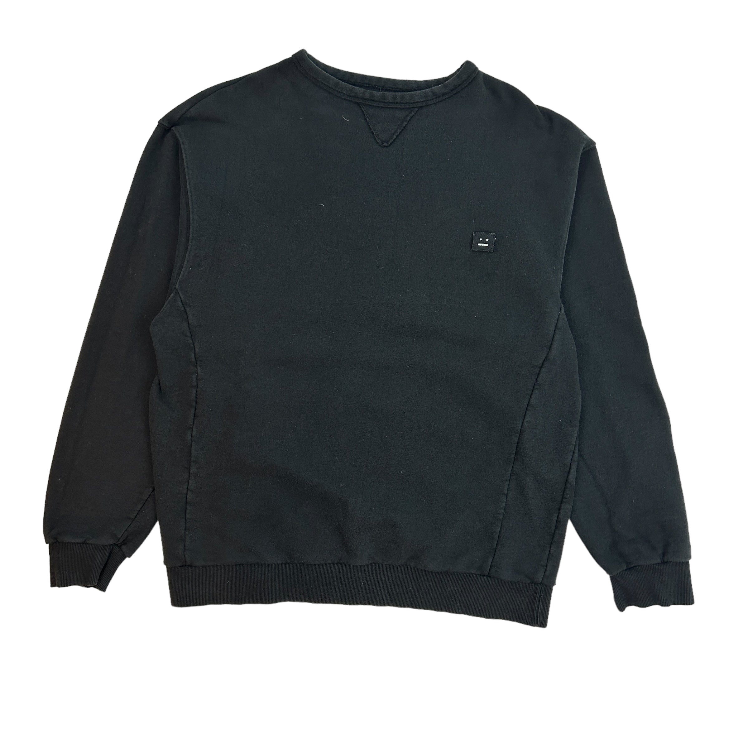 Acne Studios Black Crewneck - Niagara Face Graphic Shirt