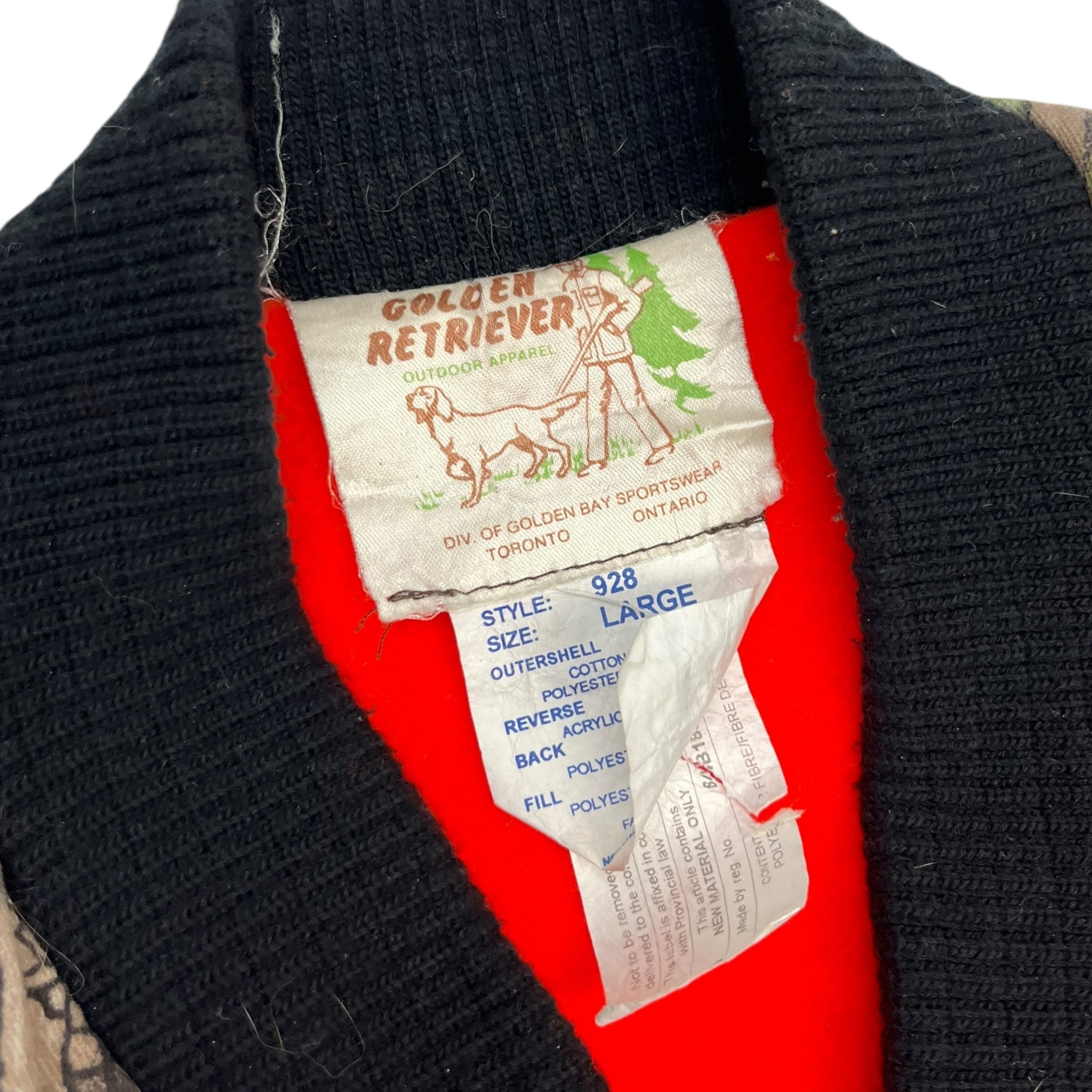 Vintage Golden Retriever Reversible Moss Camo Vest