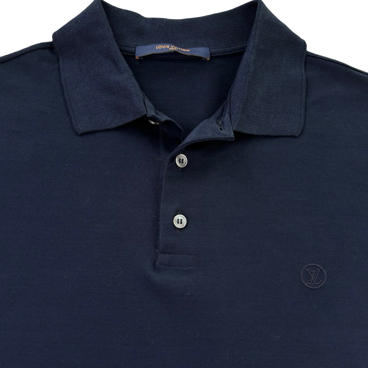 Louis Vuitton Micro Logo Polo T-Shirt Navy