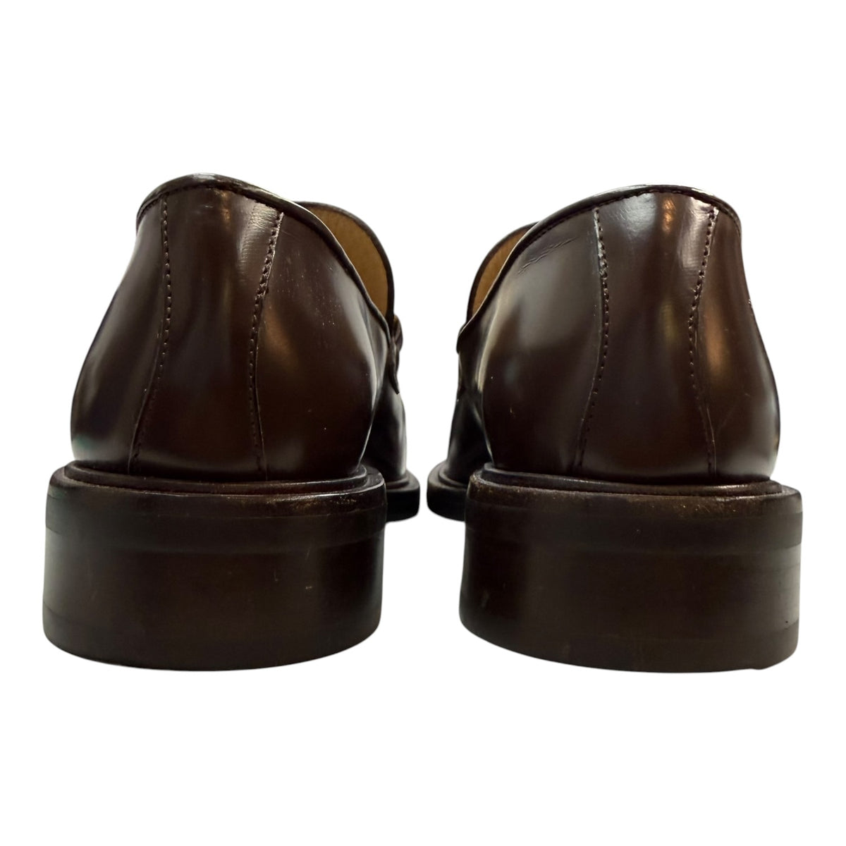 (W) Gucci Horsebit Leather Loafers Brown