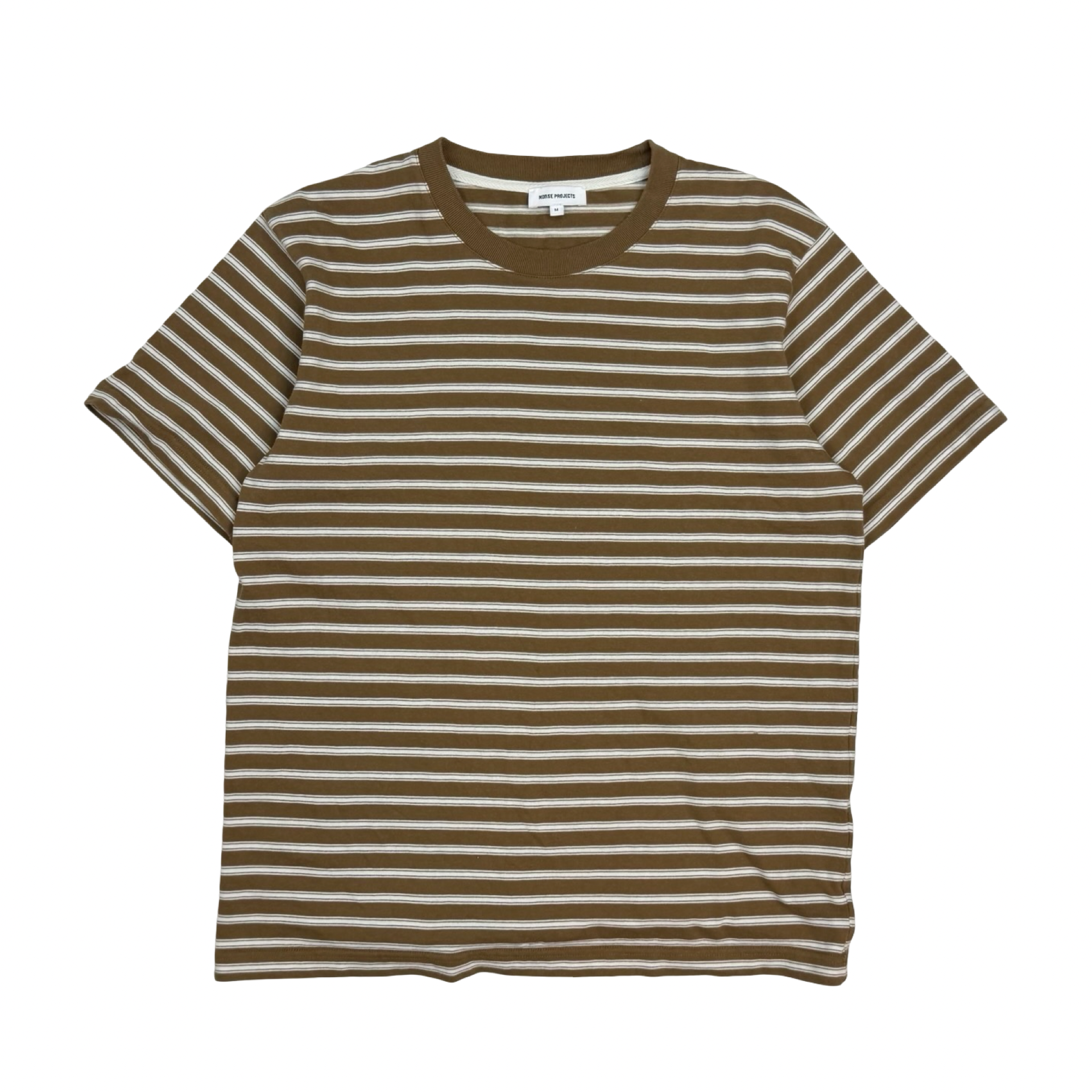 Norse Projects Johannes College Stripes Tee White/Brown