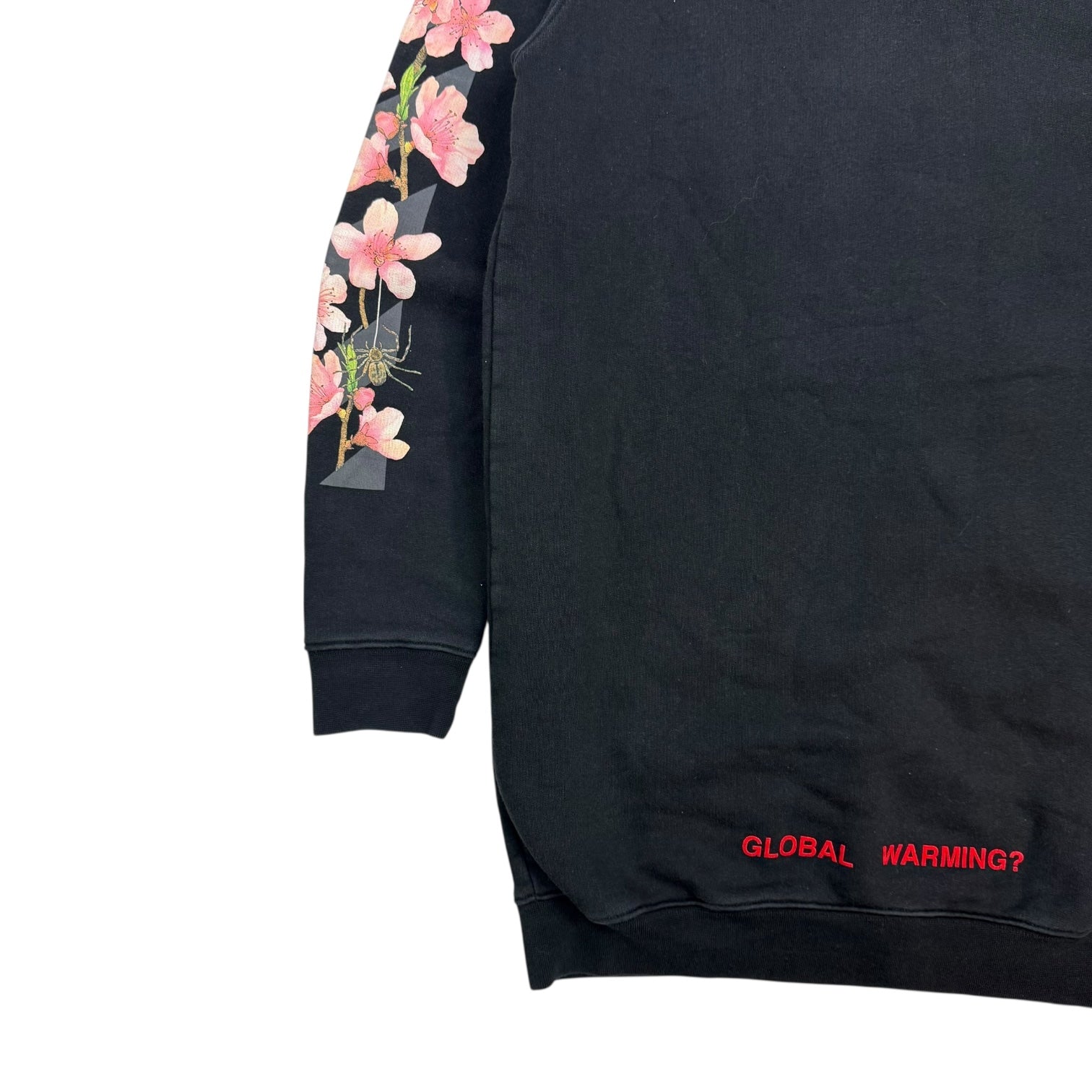 Off-White Global Warming Cherry Blossom Crewneck Black