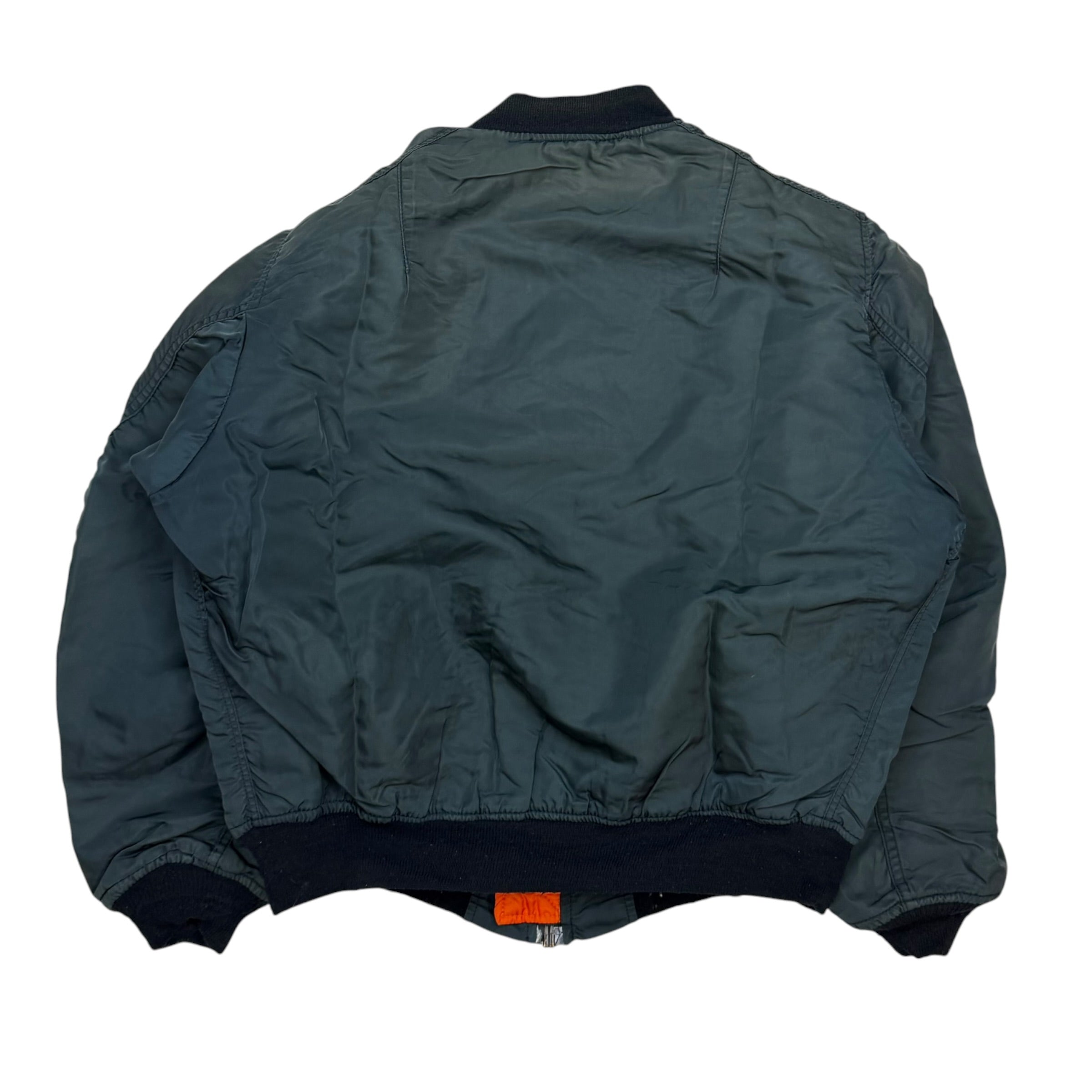 Vintage Alpha Industries MA-1 Bomber Jacket Faded Navy
