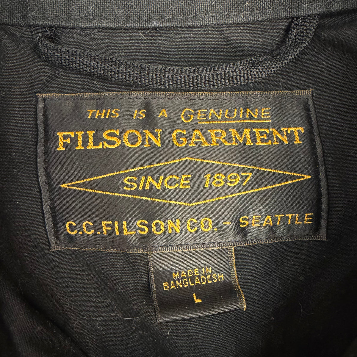 Vintage Filson Garment Denim Jacket Black