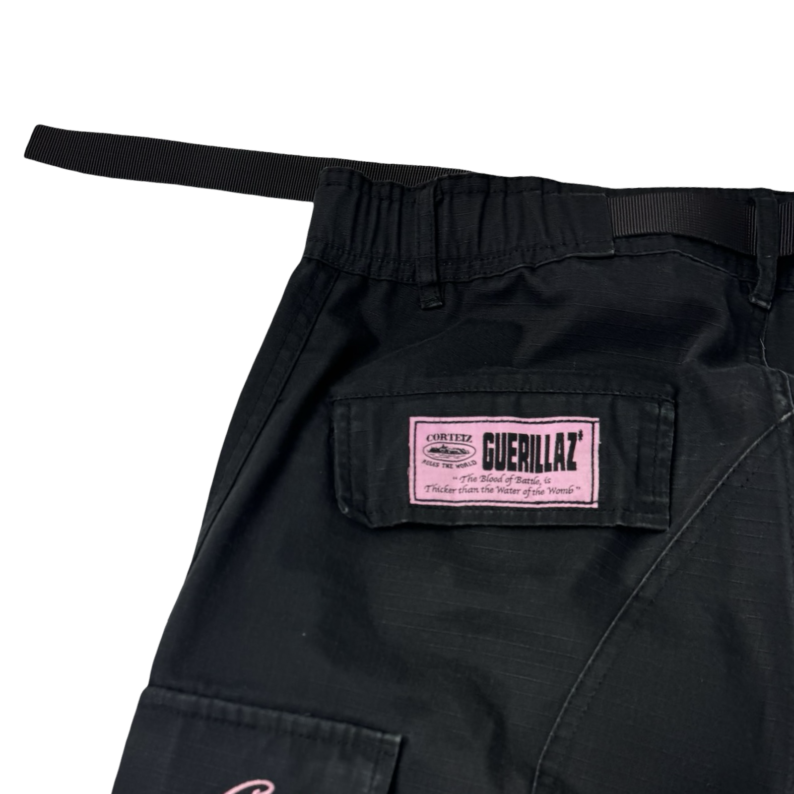 Corteiz Guerillaz Cargo Pants Black Pink
