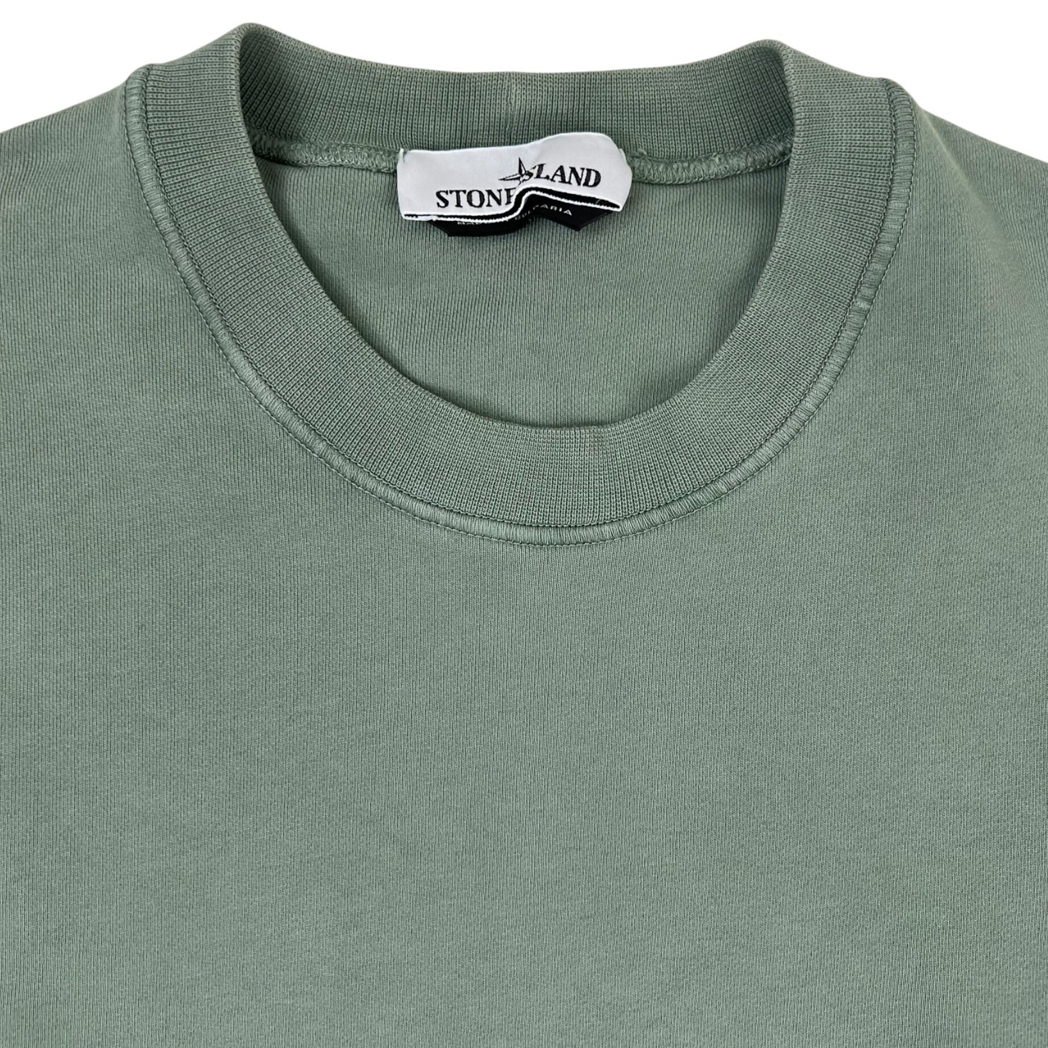 Stone Island Cotton Fleece Crewneck Sage Green