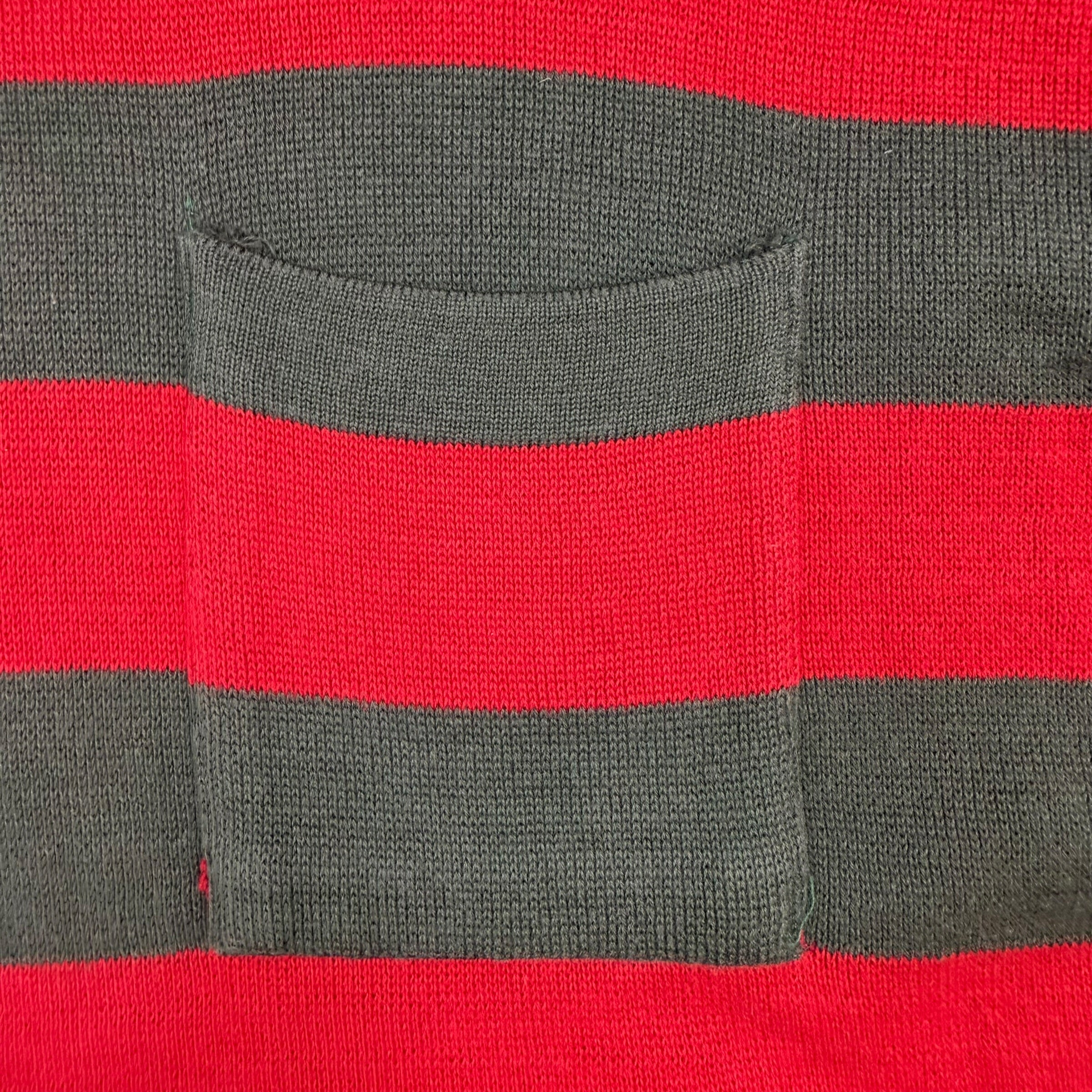 Vintage Calvin Klein Sport Striped Mock Neck Red/Green