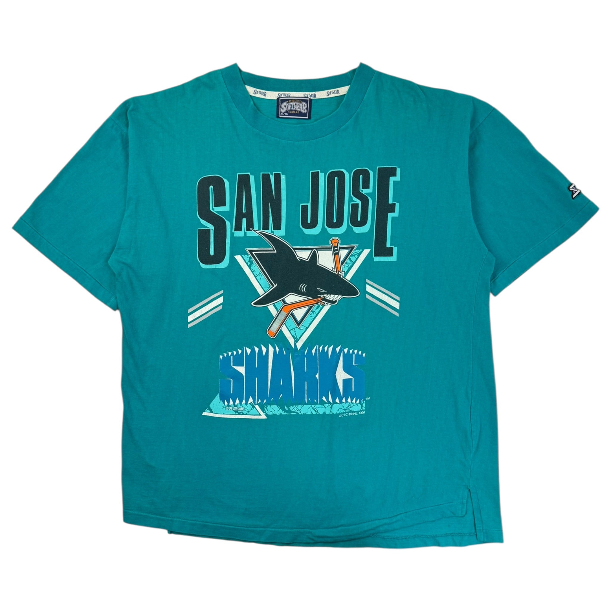 1991 San Jose Sharks NHL Hockey T-Shirt