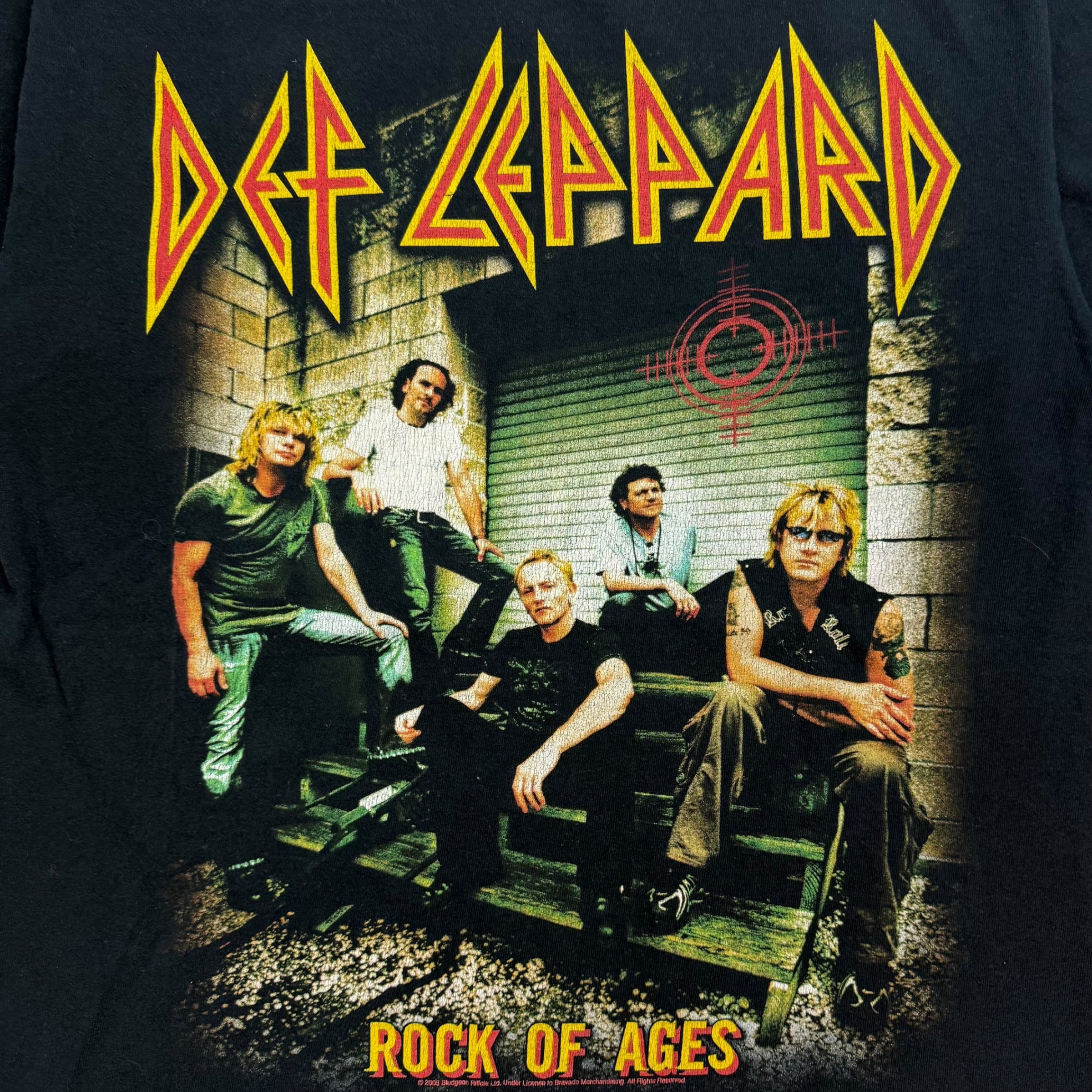 2005 Def Leppard Rock Of Ages World Tour Tee Blaxk