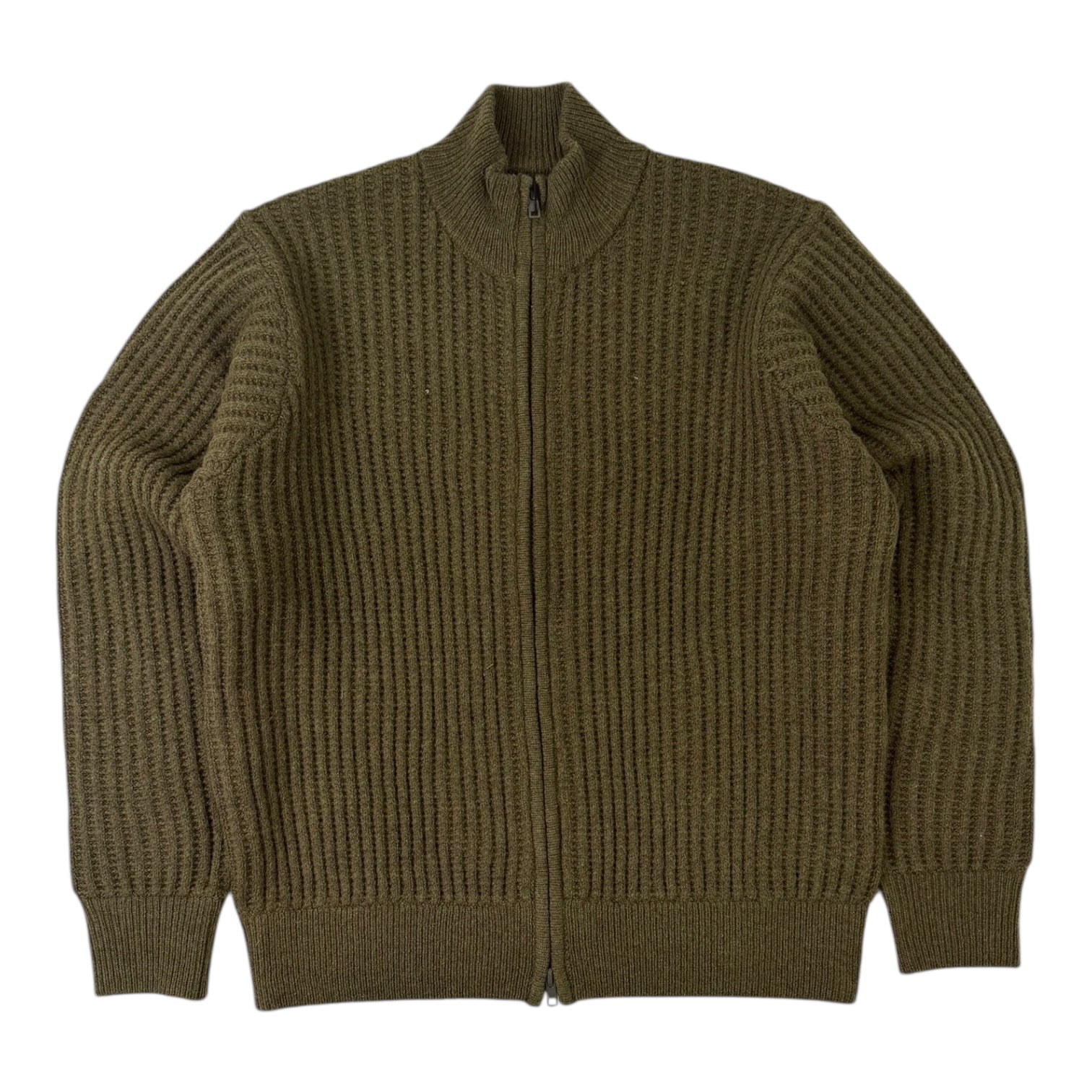 Stussy Lambs Wool Zip Sweater Olive