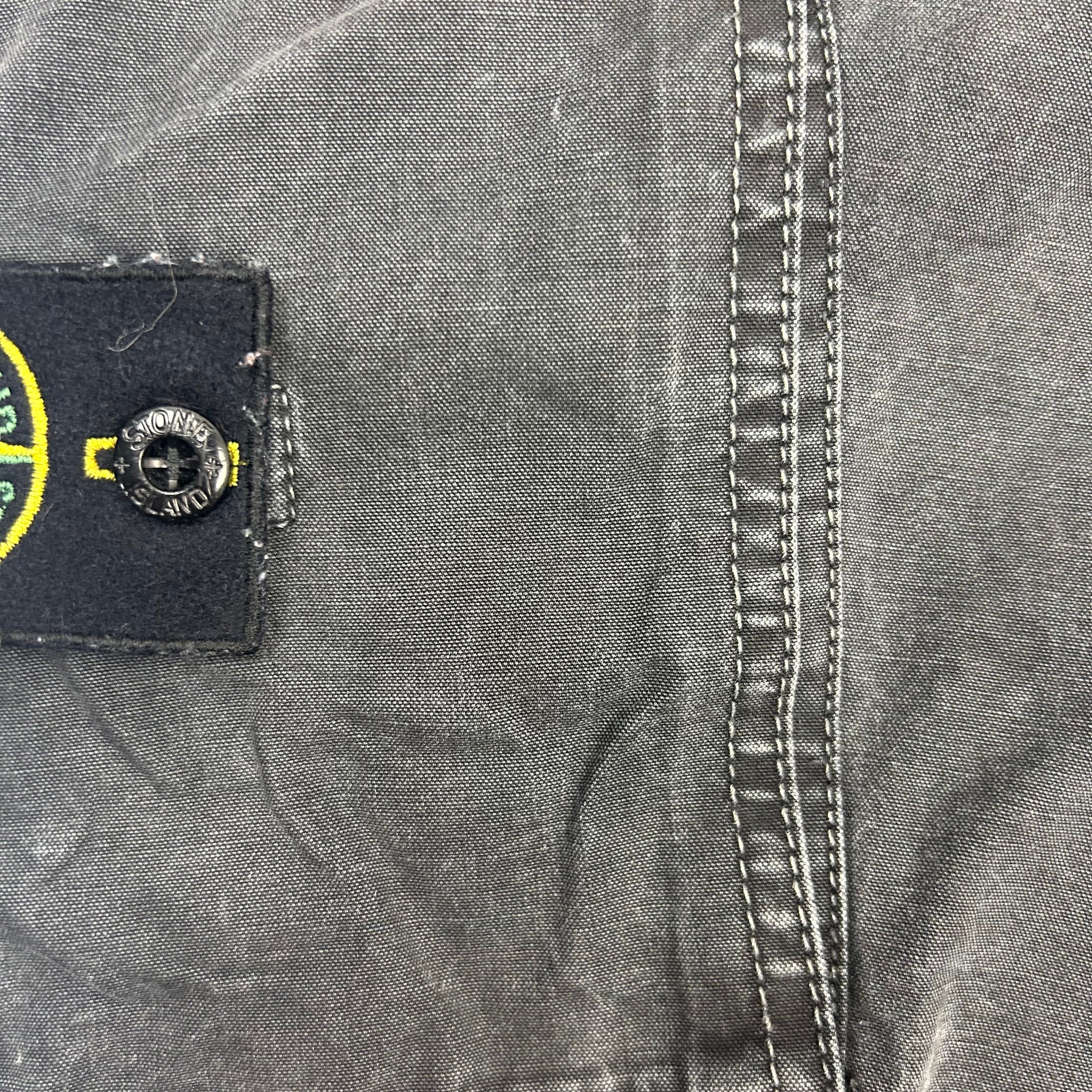 Stone Island Straight Leg Cargo Pants Washed Black