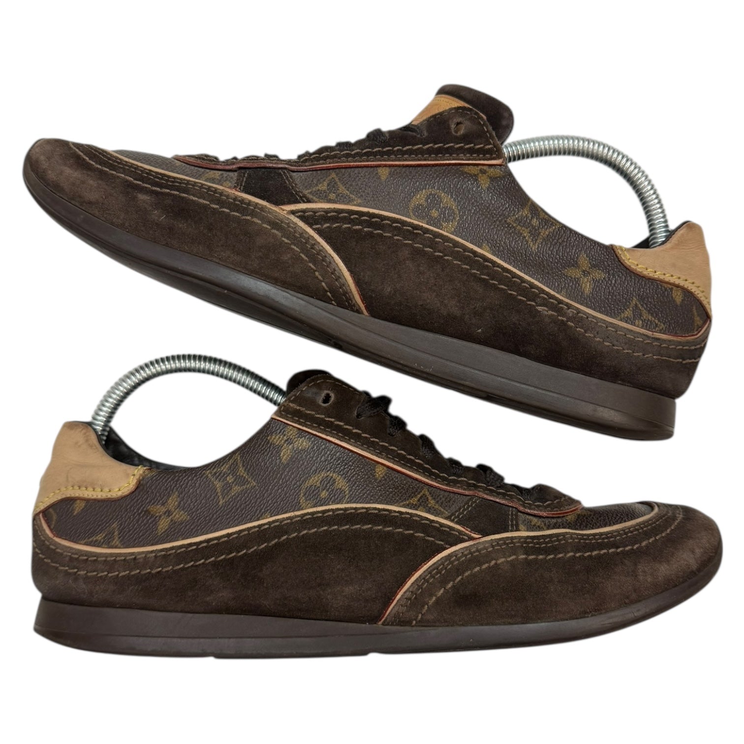 Louis Vuitton LV Monogram Suede Globe Trotter Sneaker (Used)