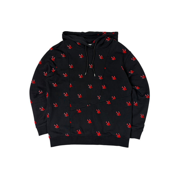 McQ Alexander McQueen Swallow Hoodie Black/Red