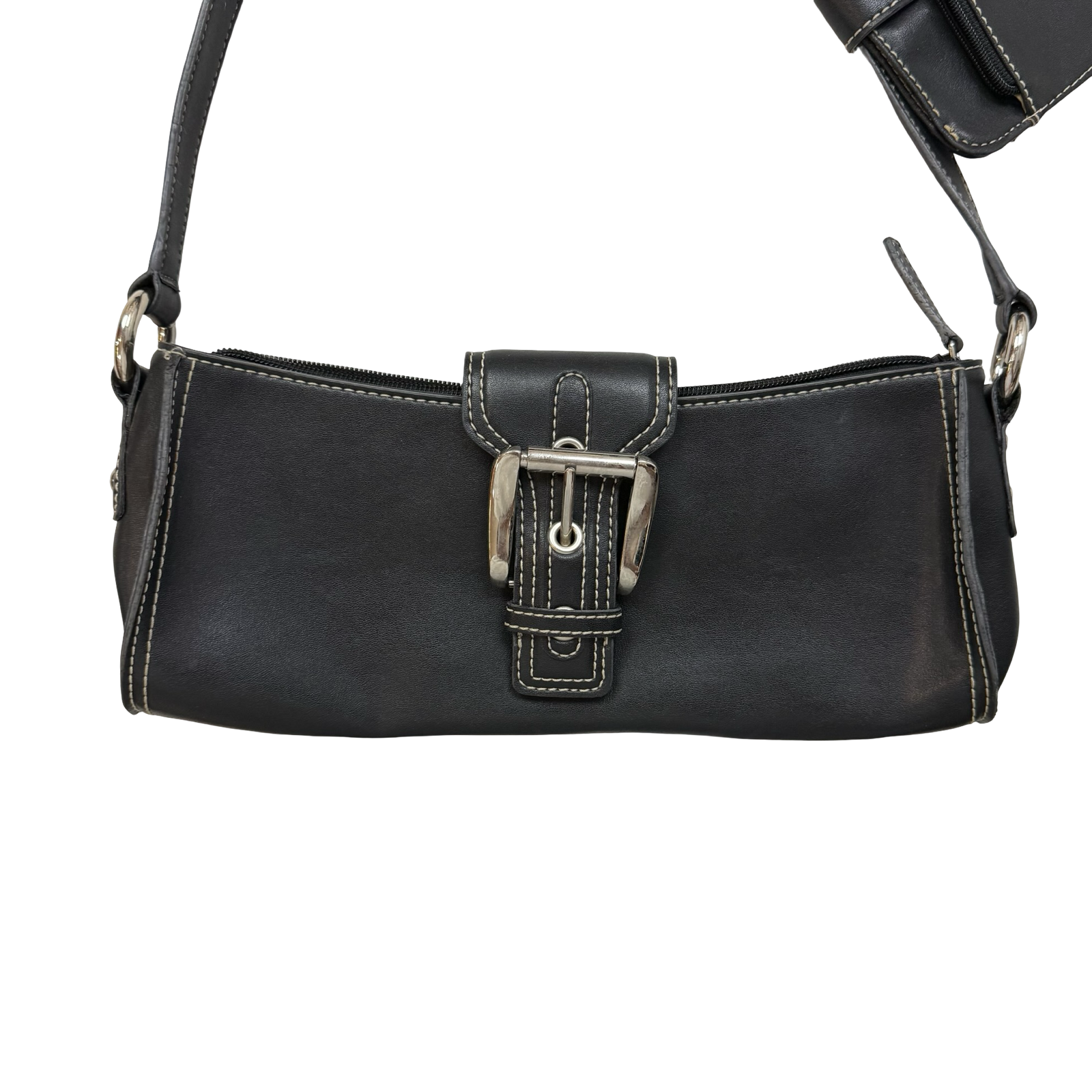 (W) Vintage Nine West Shoulder Bag And Coin Pouch Black