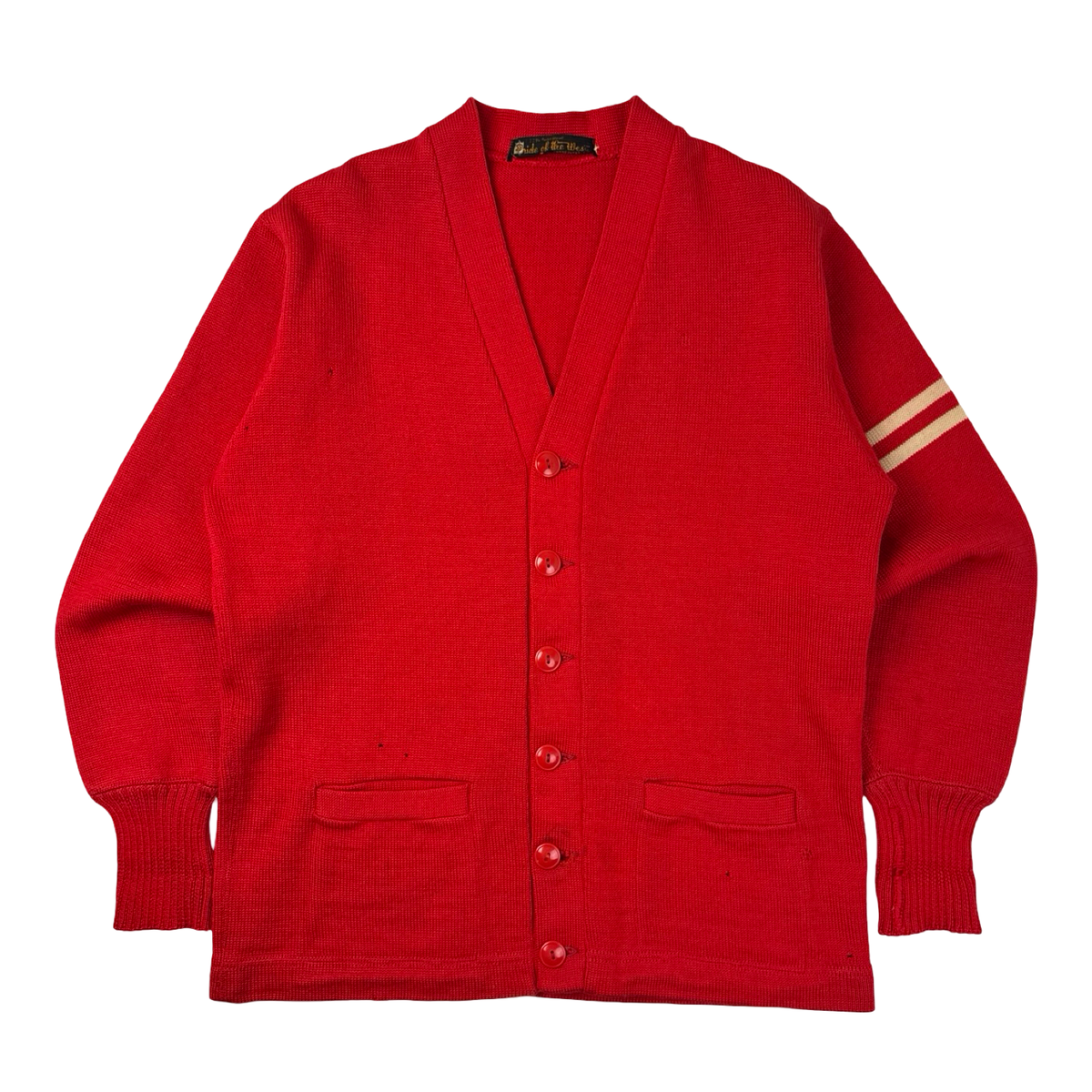 Vintage Pride of the West Knit Cardigan Red
