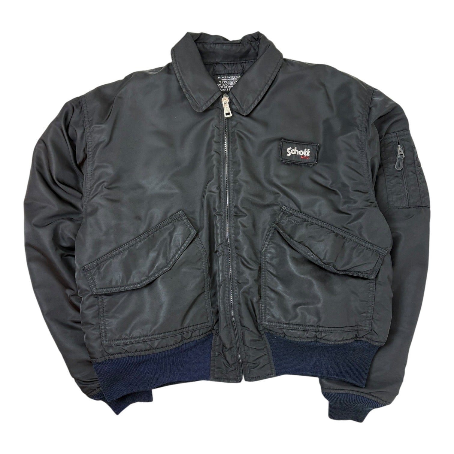 Vintage Schott NYC CWU-R Bomber Jacket Grey