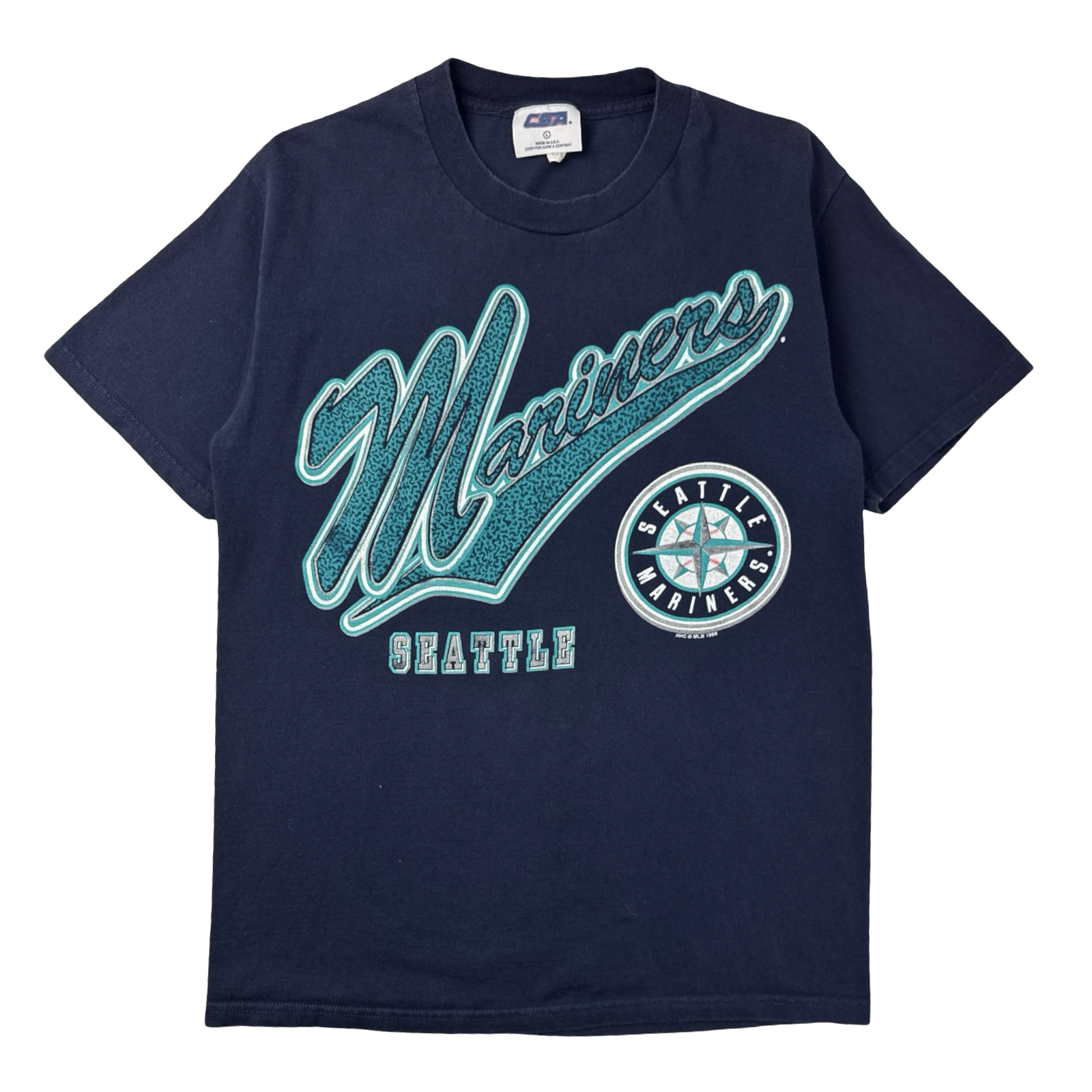 1996 Seattle Mariners Logo MLB T-Shirt Navy