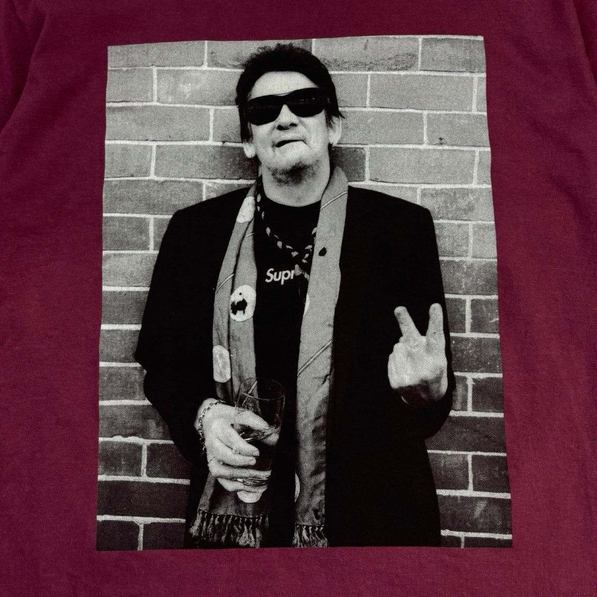 Supreme Shane MacGowan Tee Cherry Pink