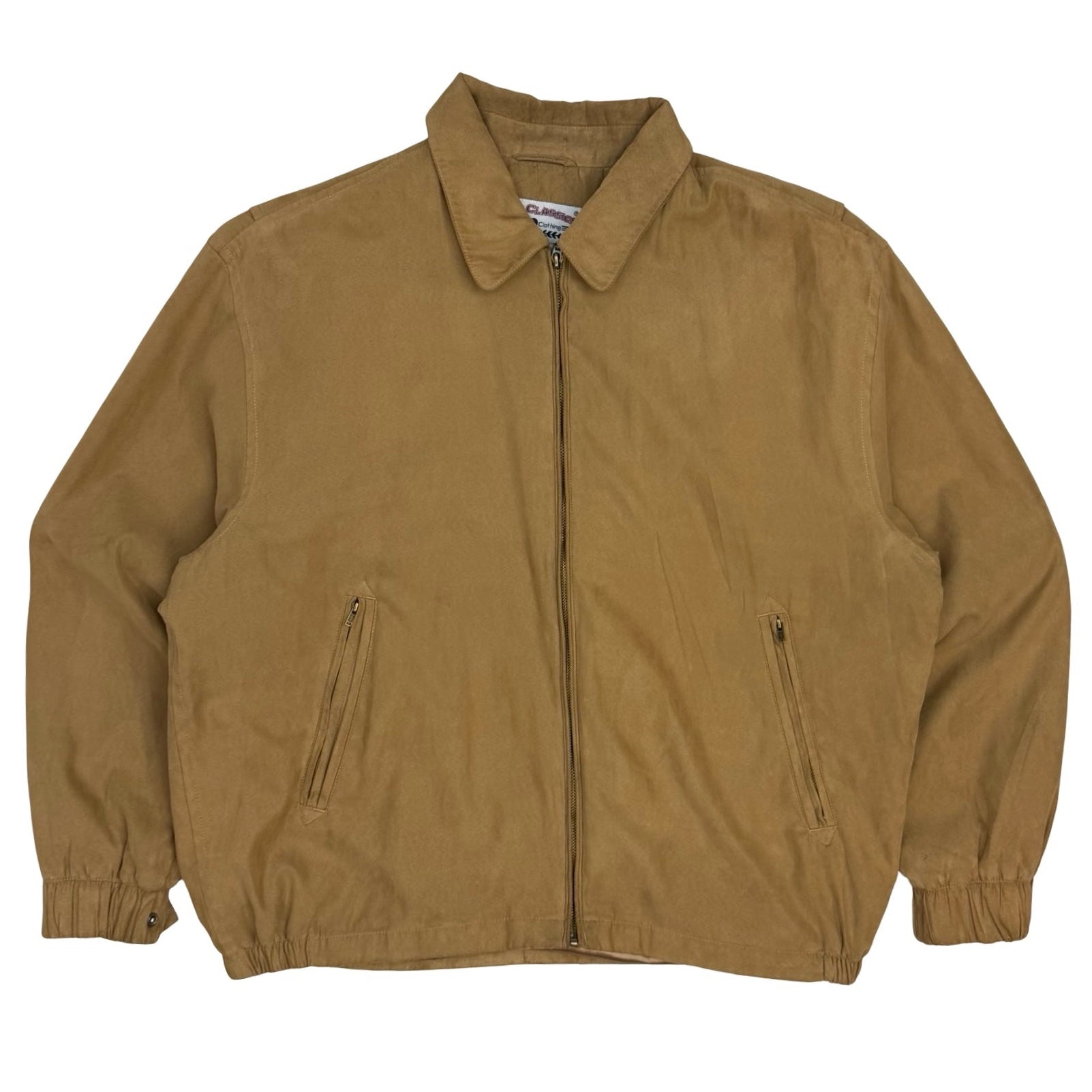 Vintage Suede Zip Up Jacket Brown