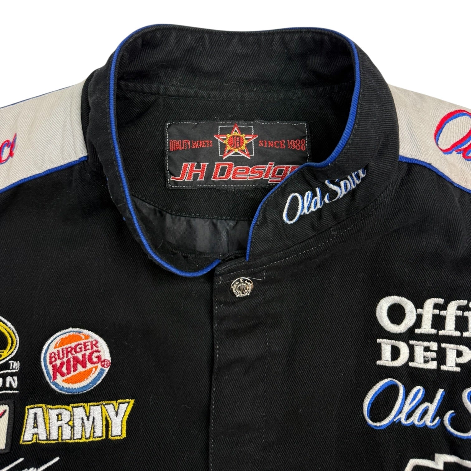 Vintage JH Designs Old Spice Racing Jacket Black