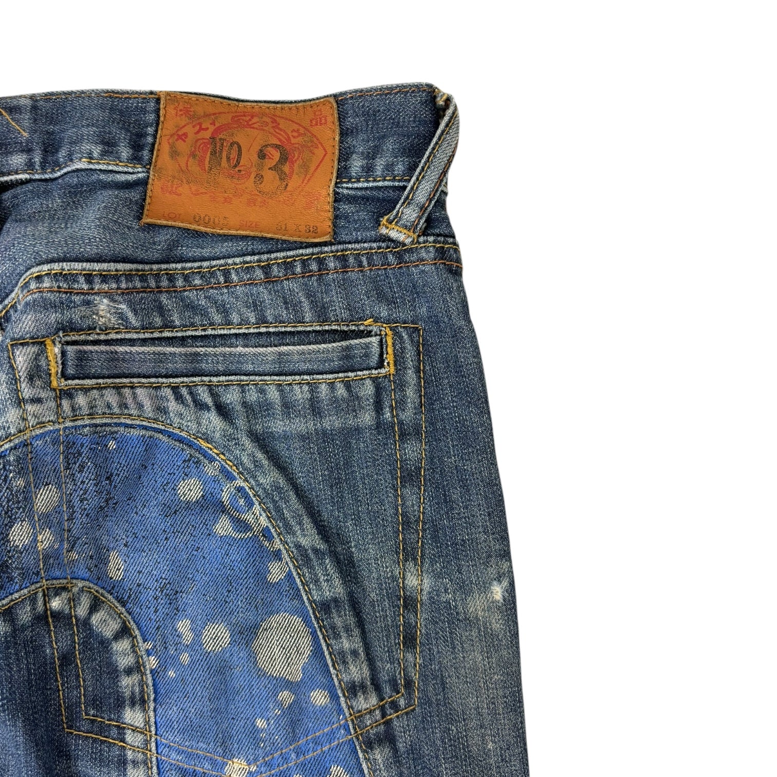 Evisu Big Diacock Robot Arch Straight-Leg Jean Dark Wash