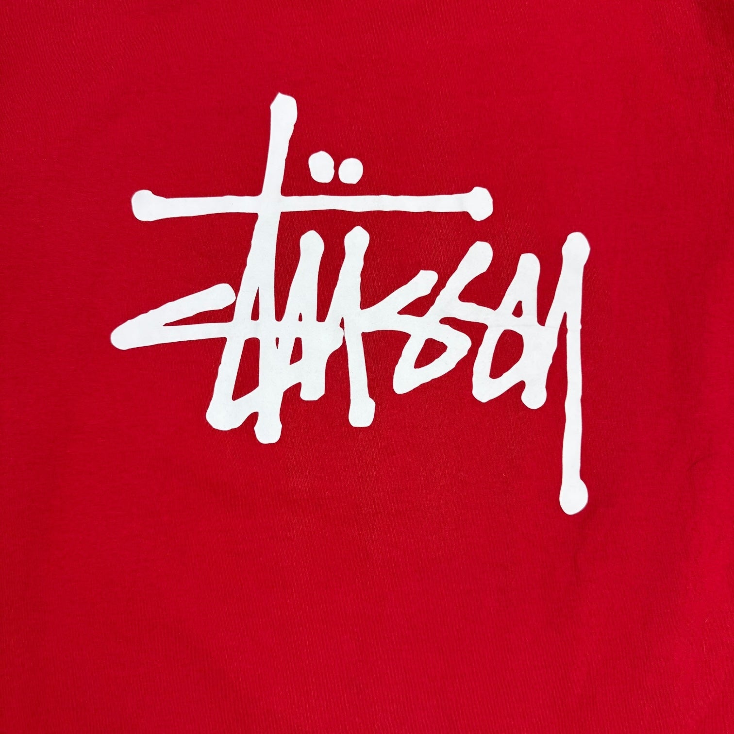 Stussy Script Logo L/S Tee Red