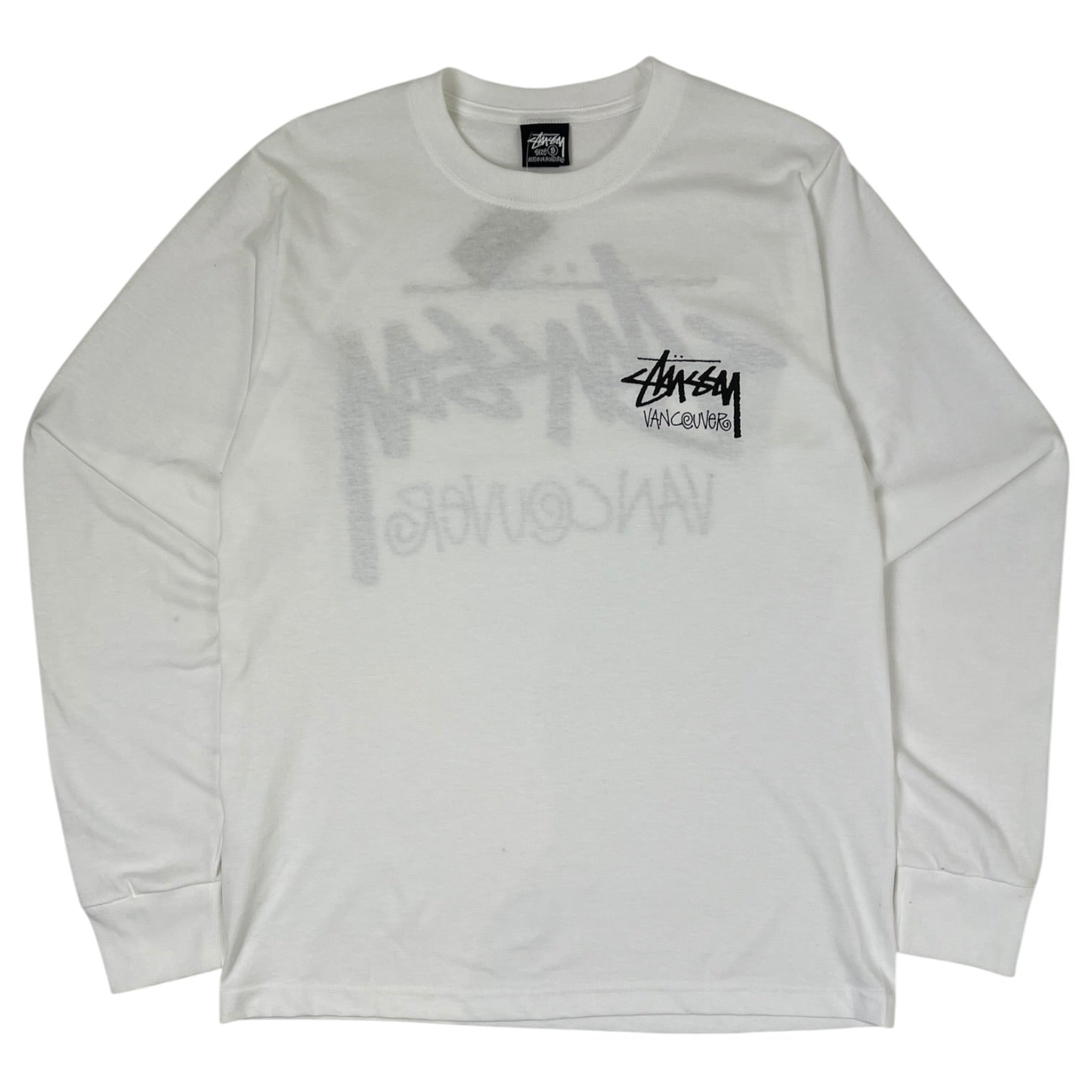 Stussy Vancouver Chapter Long Sleeve T-Shirt White