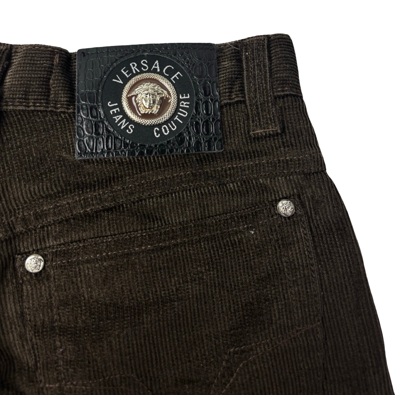 (W) Versace Jeans Couture Silky Corduroy Pant Brown