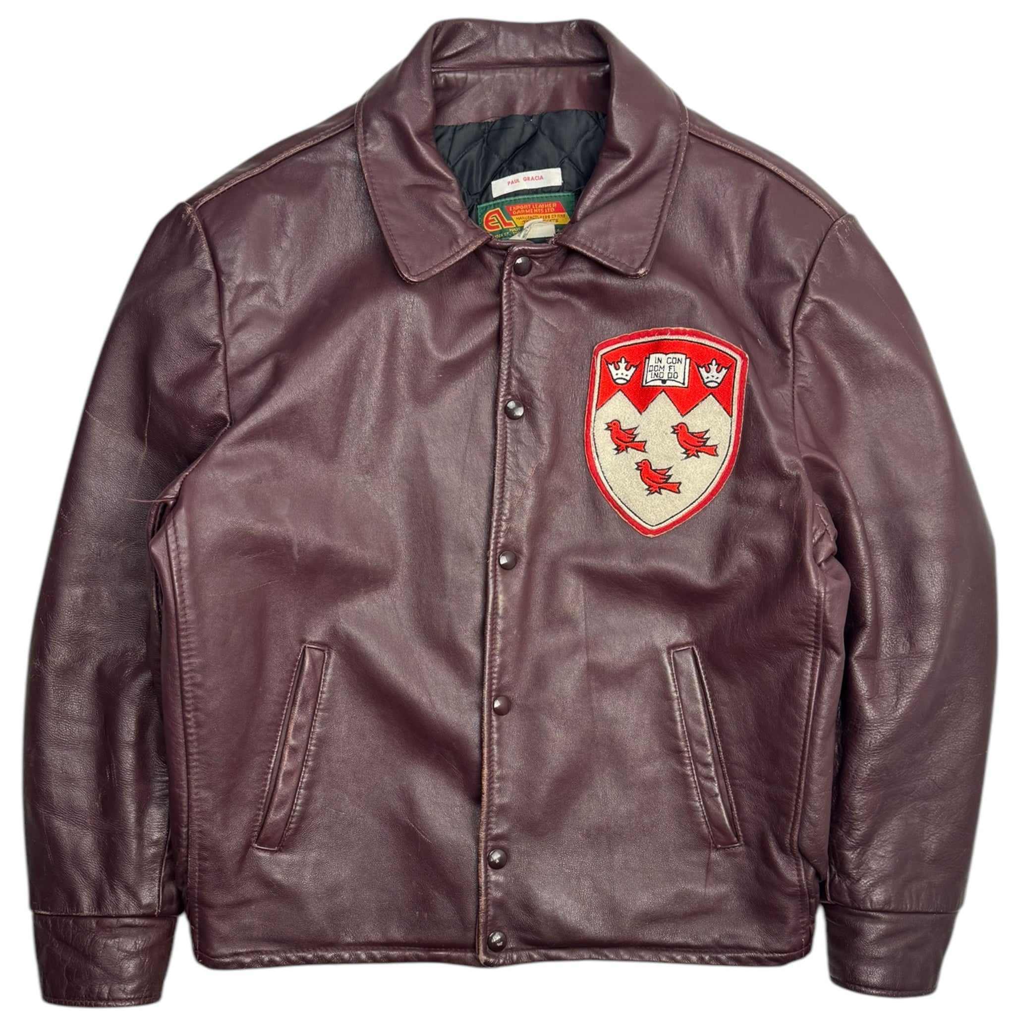 Vintage McGill University Faux Leather Jacket