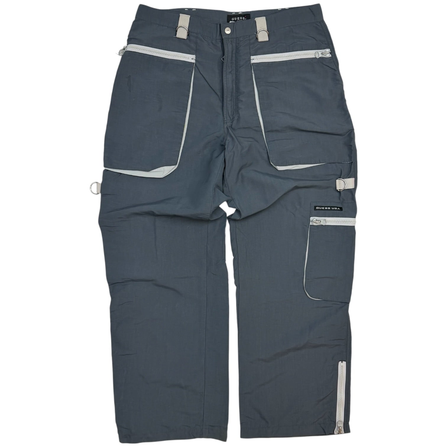 Vintage Guess Jeans Nylon Cargo Pants Grey